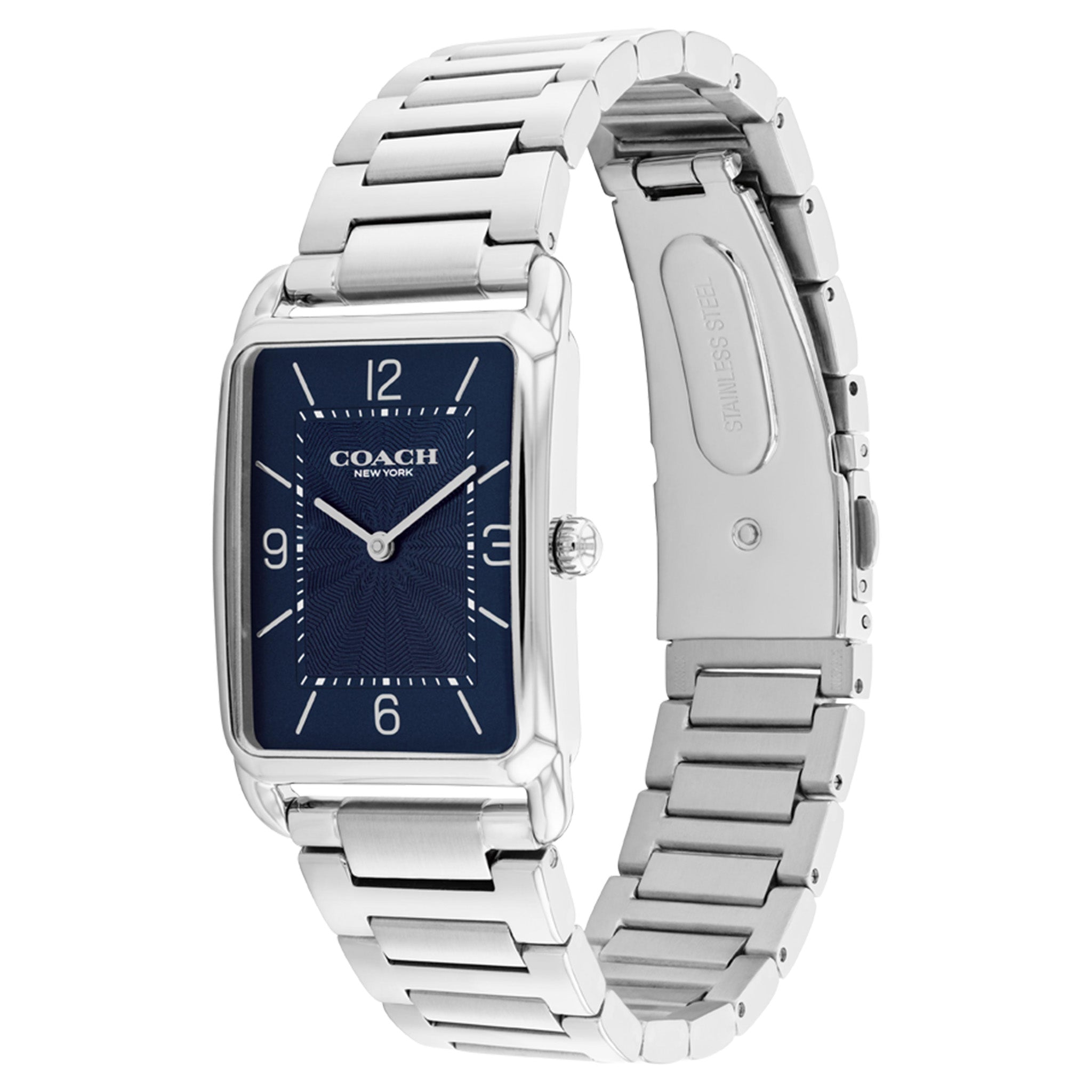 Coach Silver Steel Blue Dial Unisex Watch - 14400046