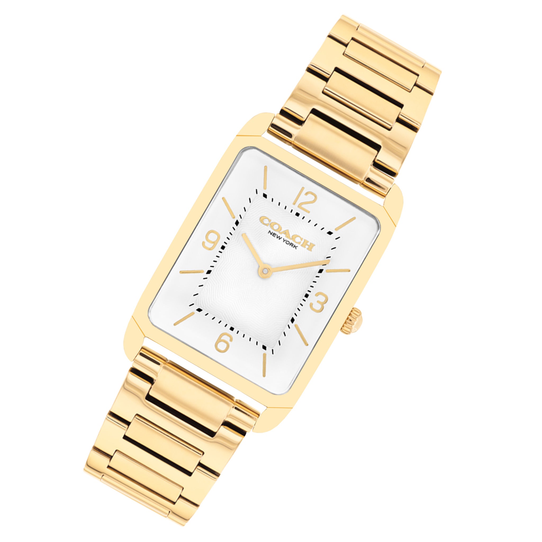 Coach Gold Steel Silver White Dial Unisex Watch - 14400048