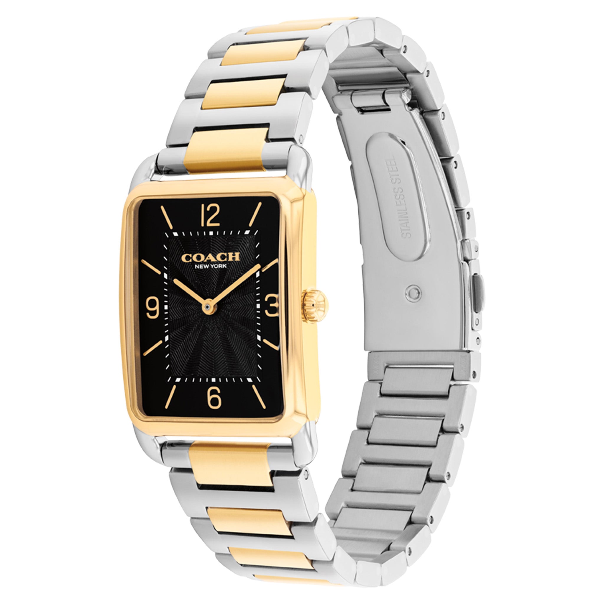 Coach Two-Tone Steel Black Dial Unisex Watch - 14400050