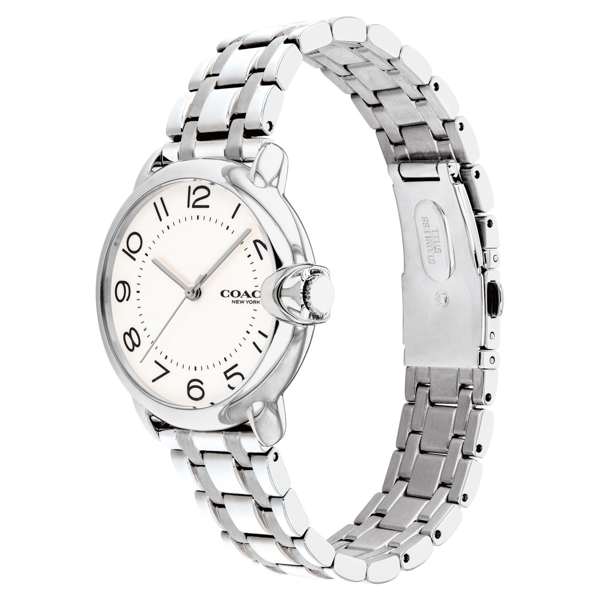 Coach Stainless Steel White Dial Women's Watch - 14503601