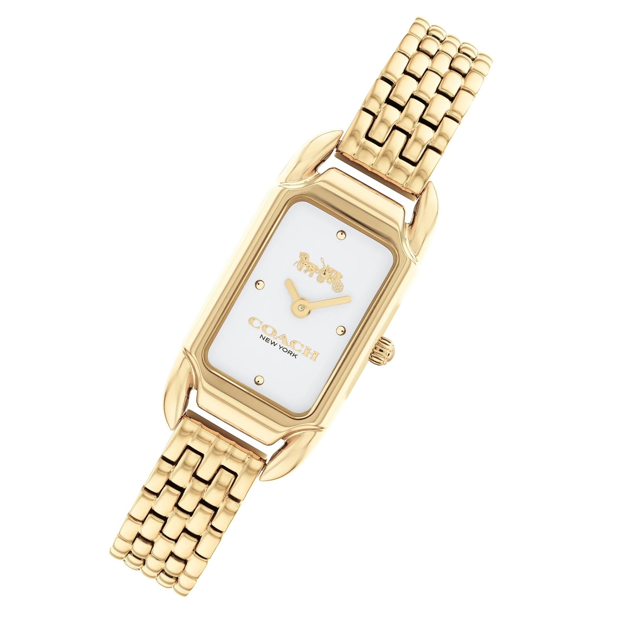 Coach Cadie Gold Stainless Steel Silver White Dial Women's Watch - 14504036