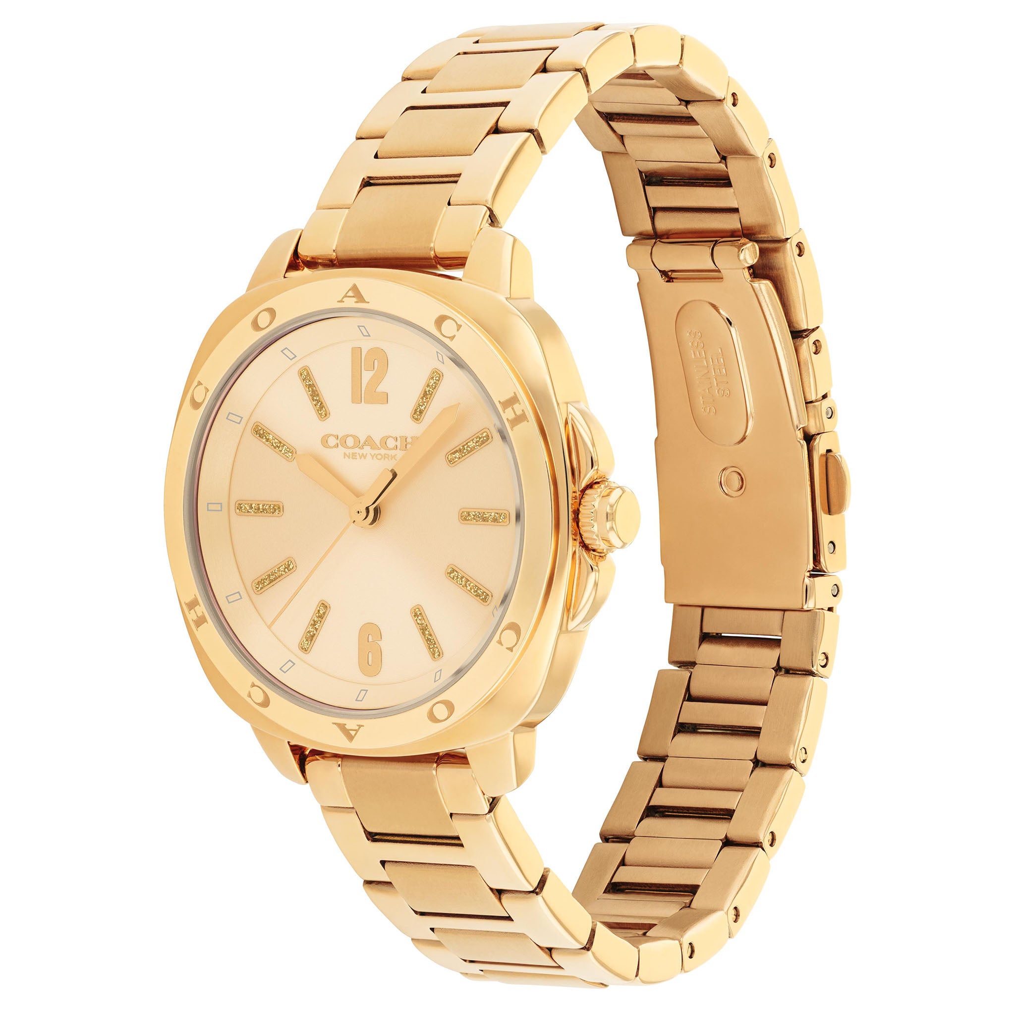 Coach Gold Steel Champagne Dial Women's Watch - 14504468