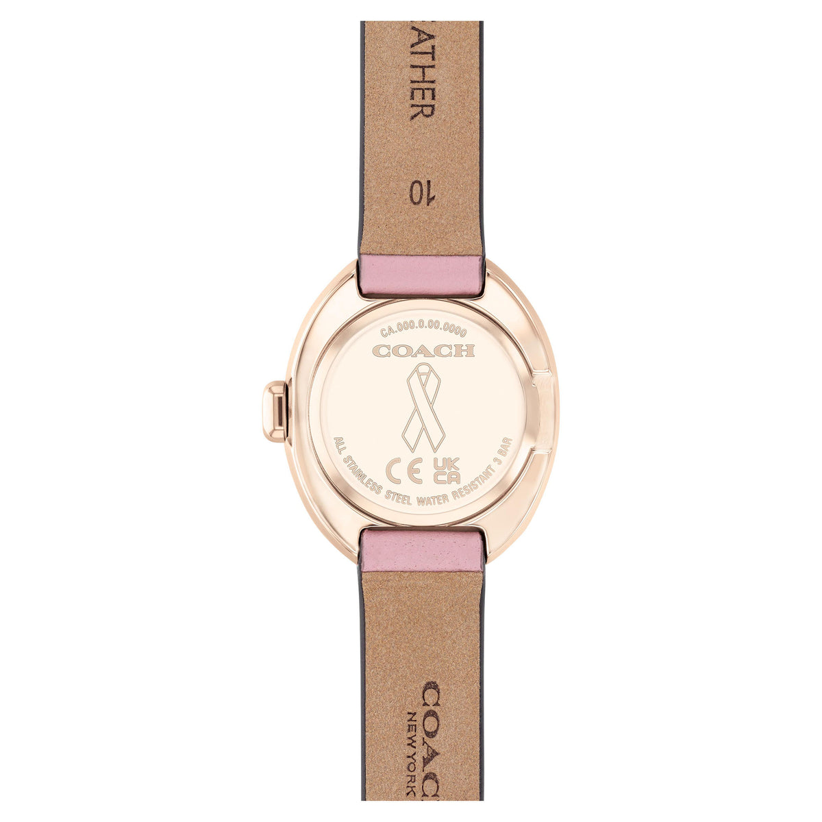 Coach Pink Leather Women's Watch - 14504565