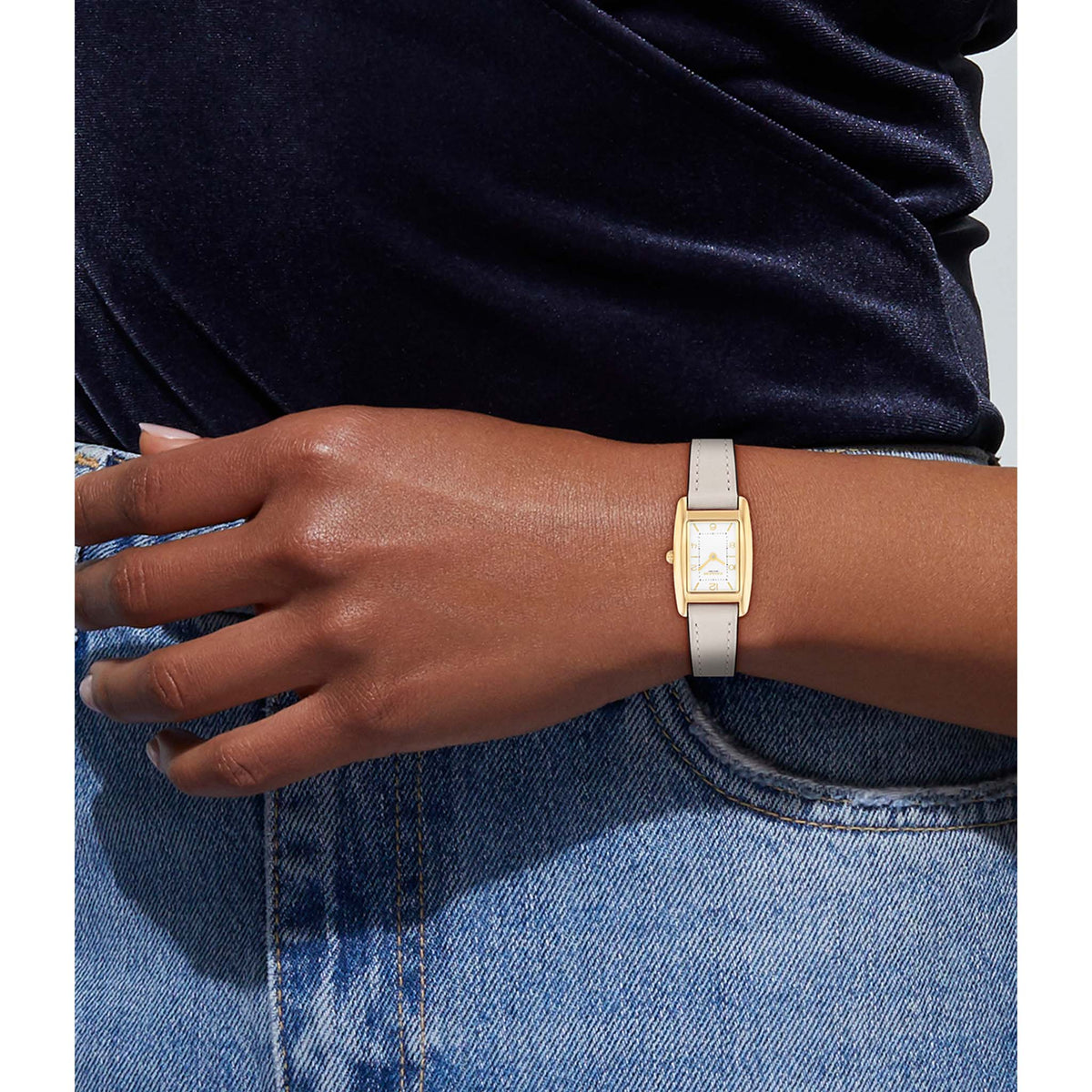 Coach Chalk Leather Silver White Dial Women's Watch - 14504645