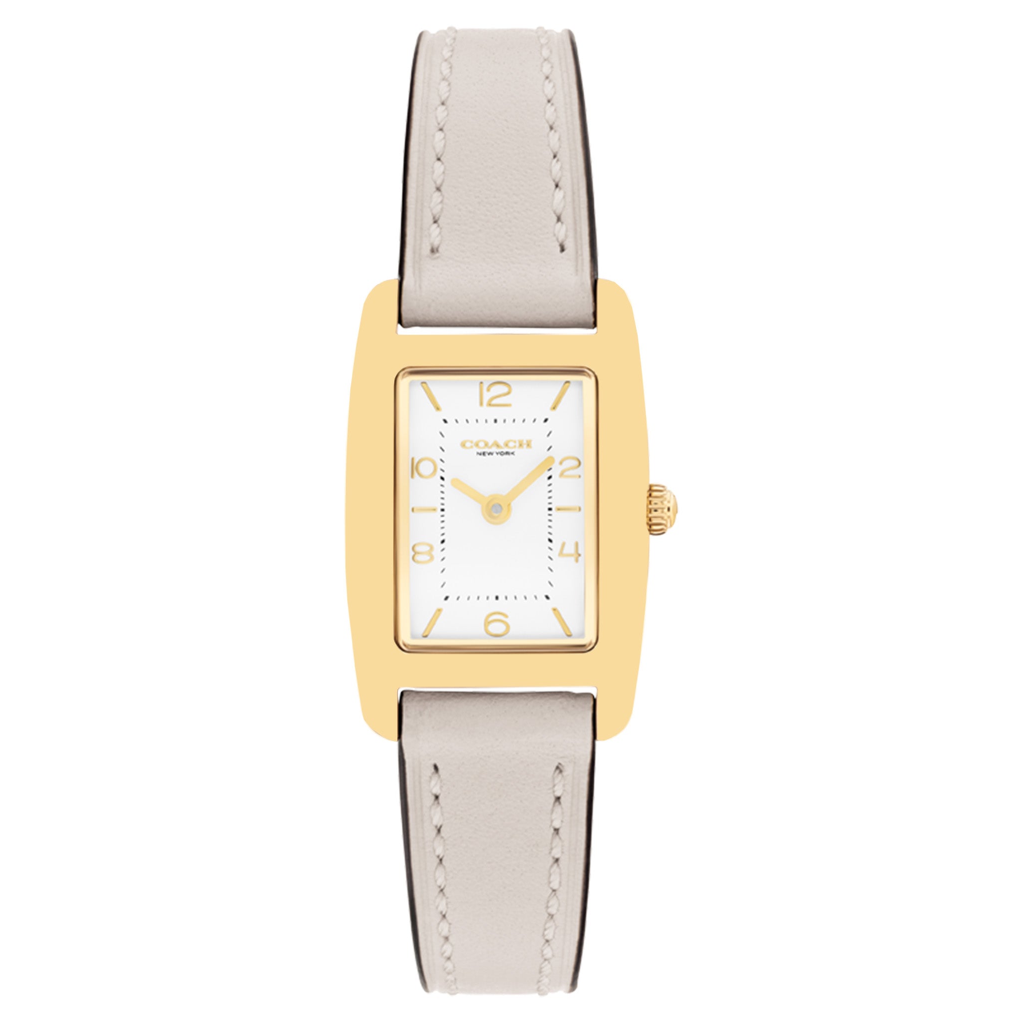 Coach Chalk Leather Silver White Dial Women's Watch - 14504645