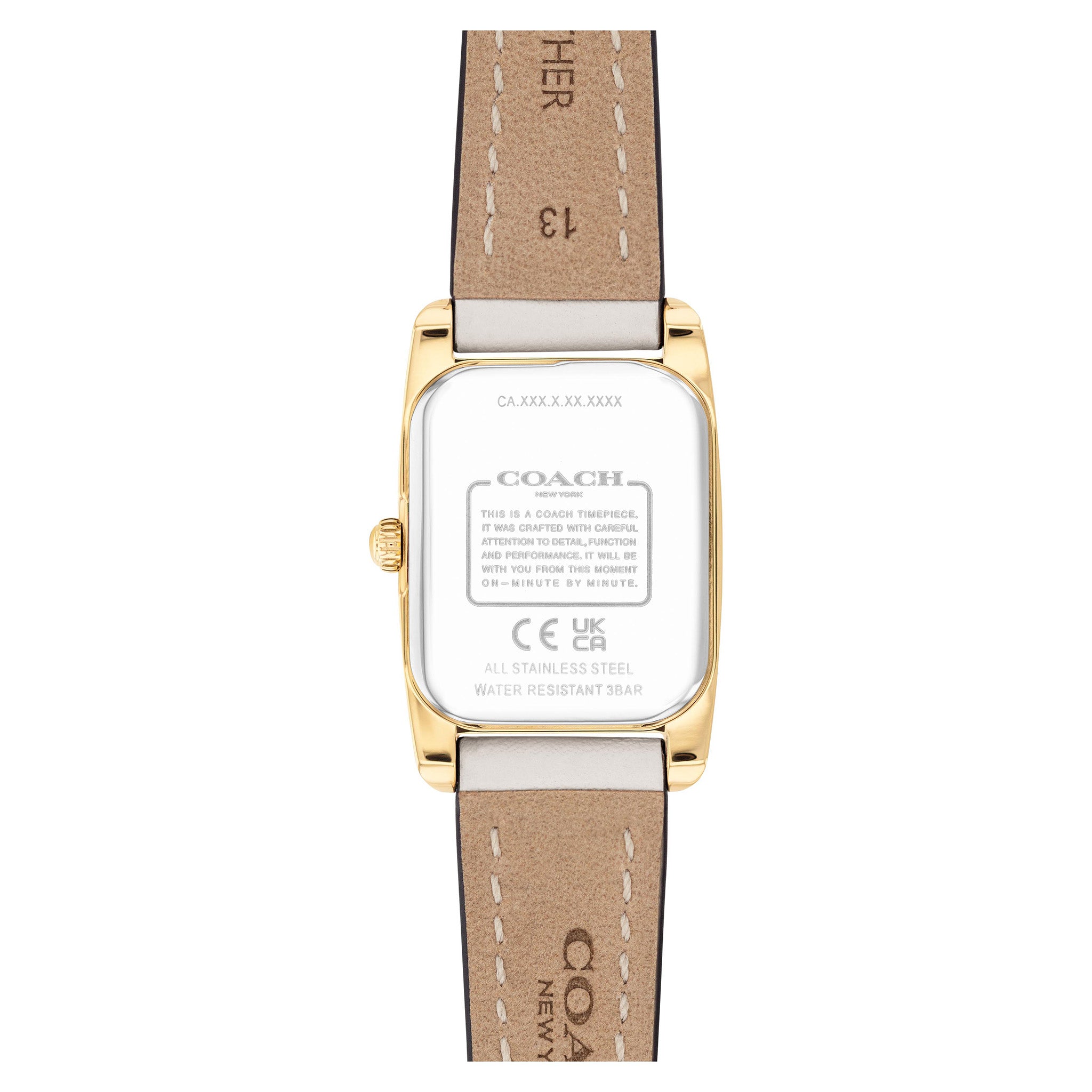 Coach Chalk Leather Silver White Dial Women's Watch - 14504645