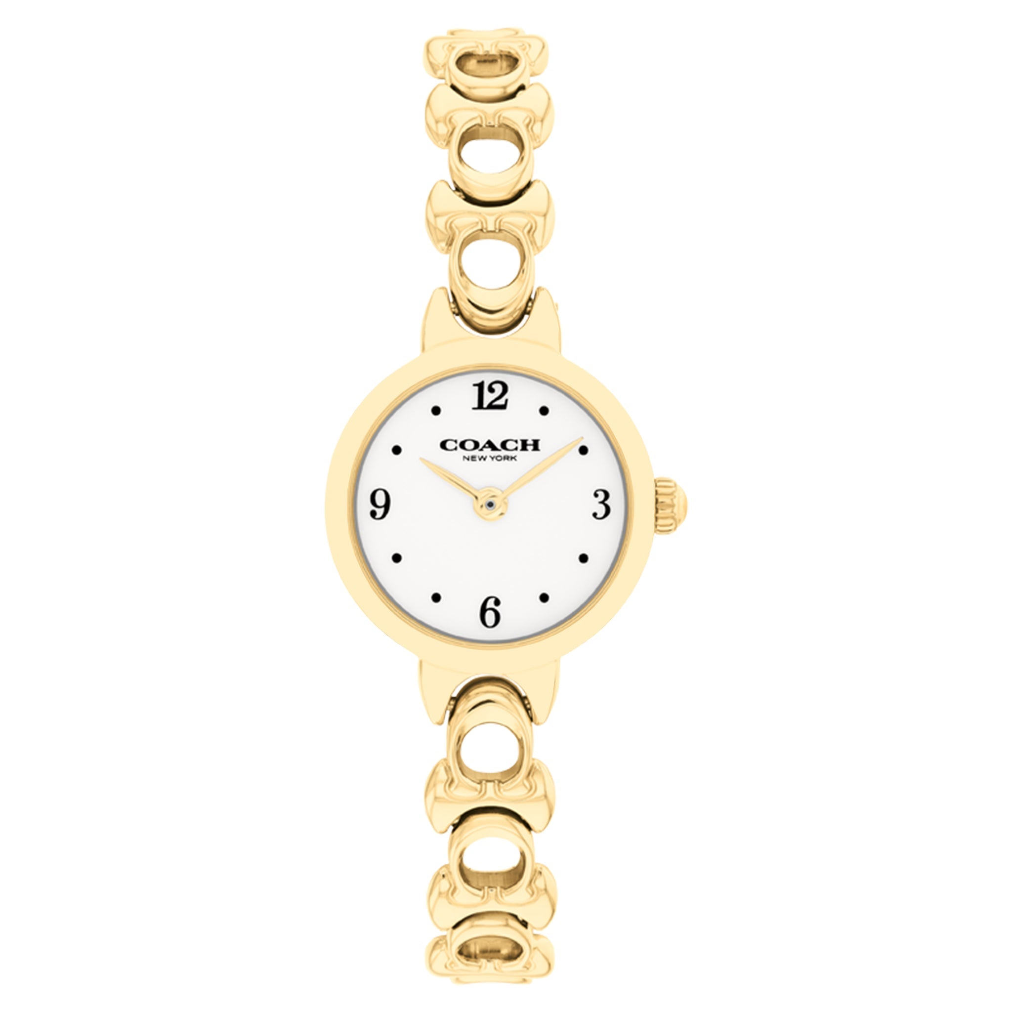 Coach Gold Steel Chalk Dial Women's Watch - 14504650