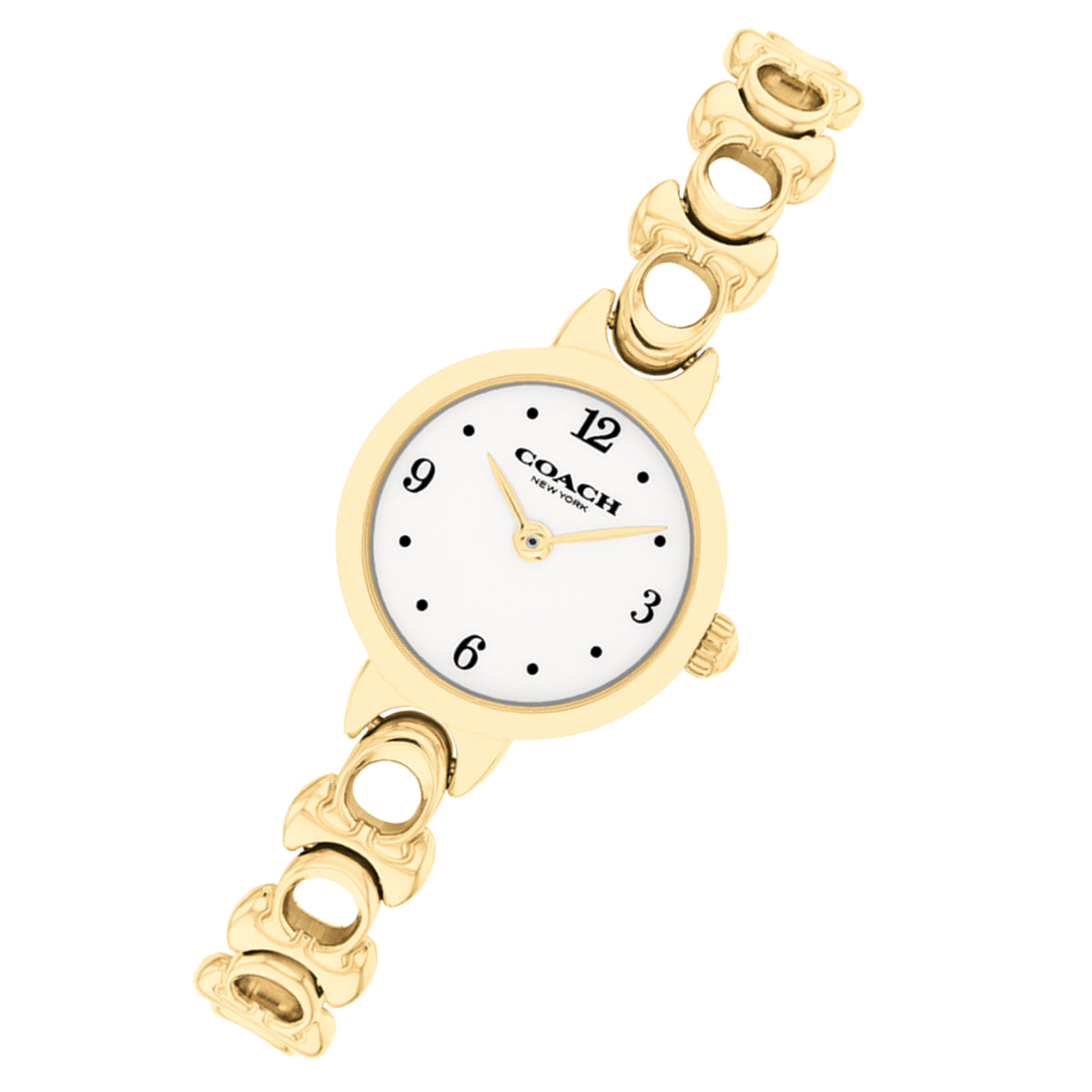 Coach Gold Steel Chalk Dial Women's Watch - 14504650