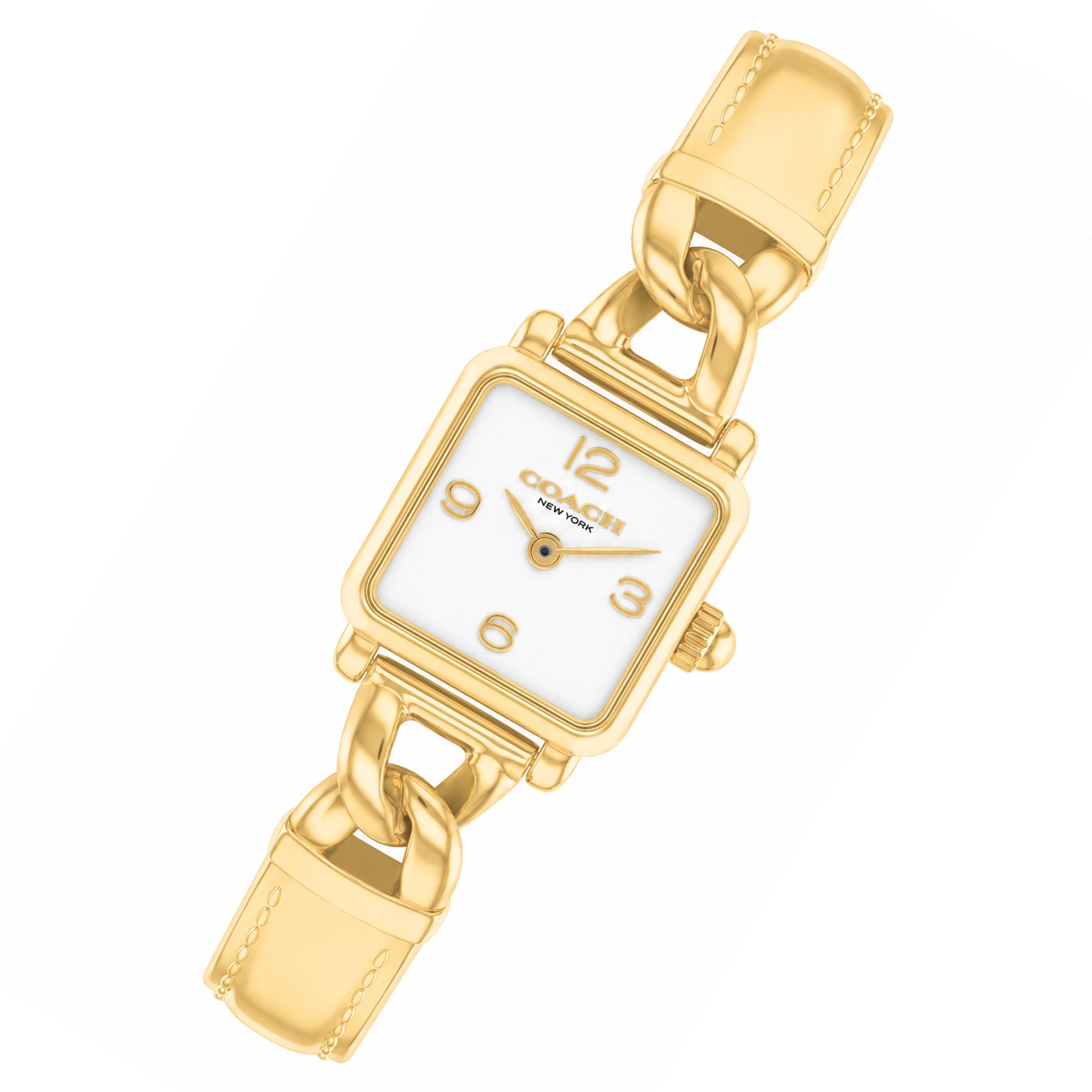 Coach Gold Steel White Dial Women's Watch - 14504669