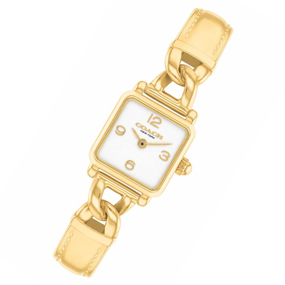 Coach Gold Steel White Dial Women's Watch - 14504669