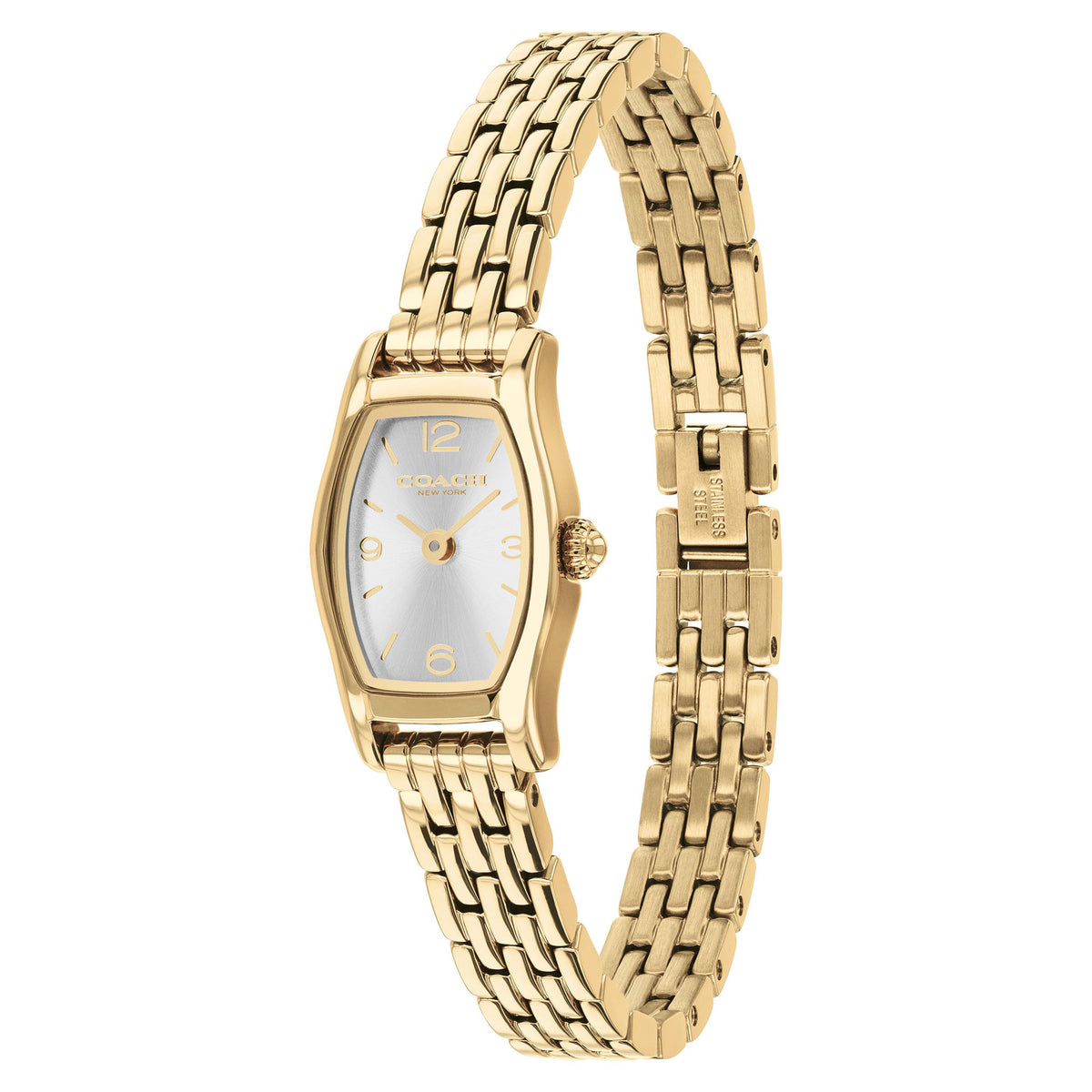 Coach Gold Steel Silver White Dial Women's Watch - 14504716