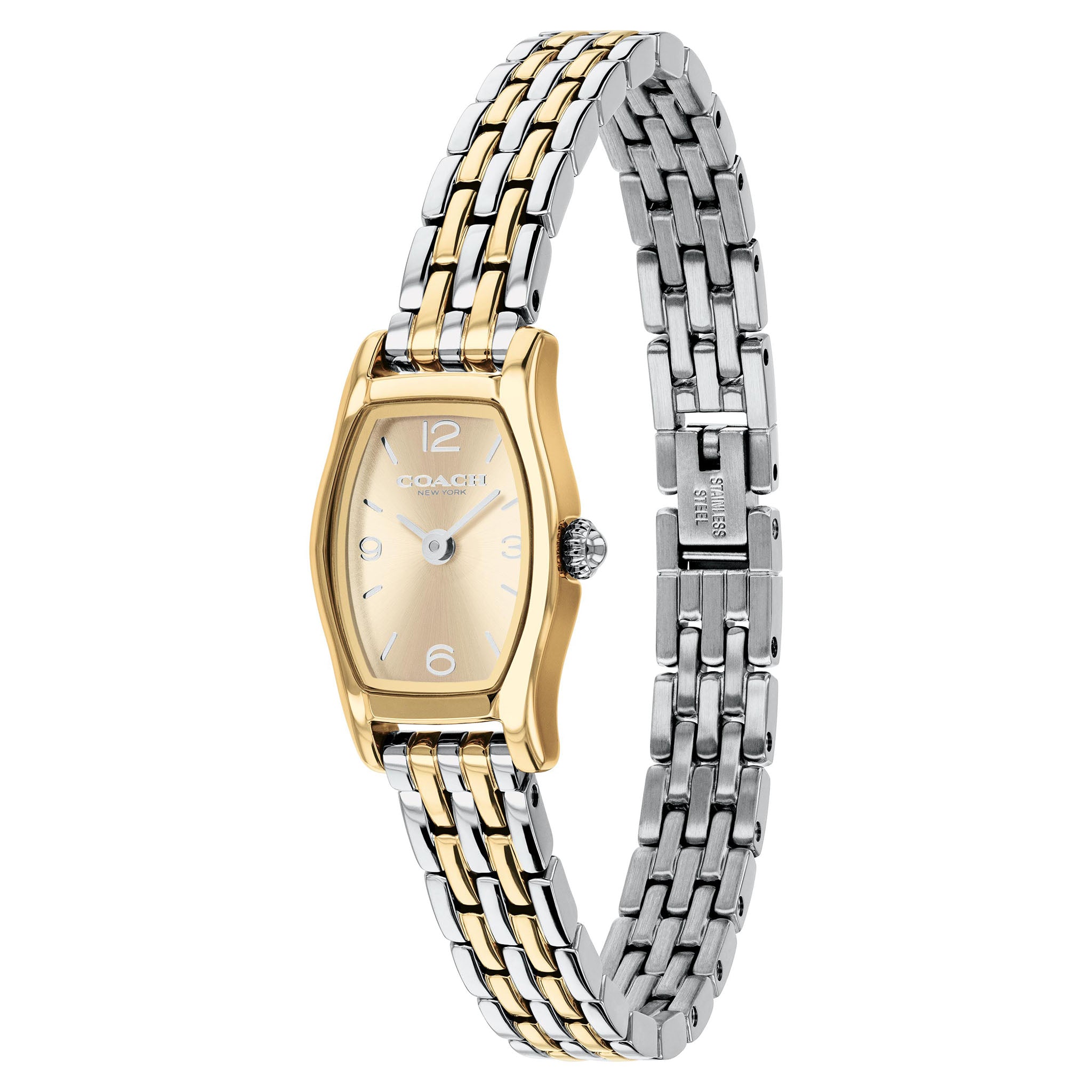 Coach Two-Tone Steel Light Champagne Dial Women's Watch - 14504718