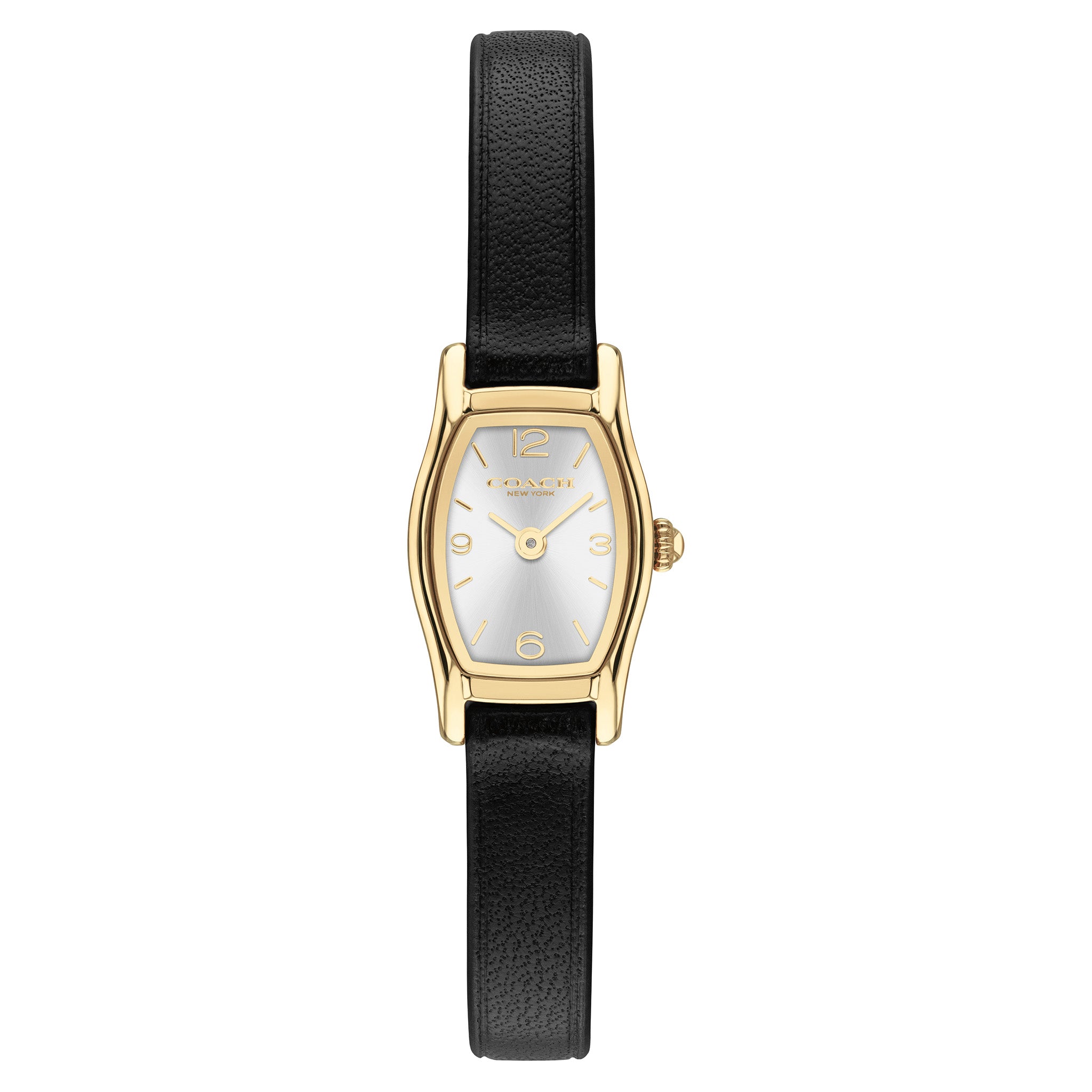 Coach Black Calfskin Silver White Dial Women's Watch - 14504719