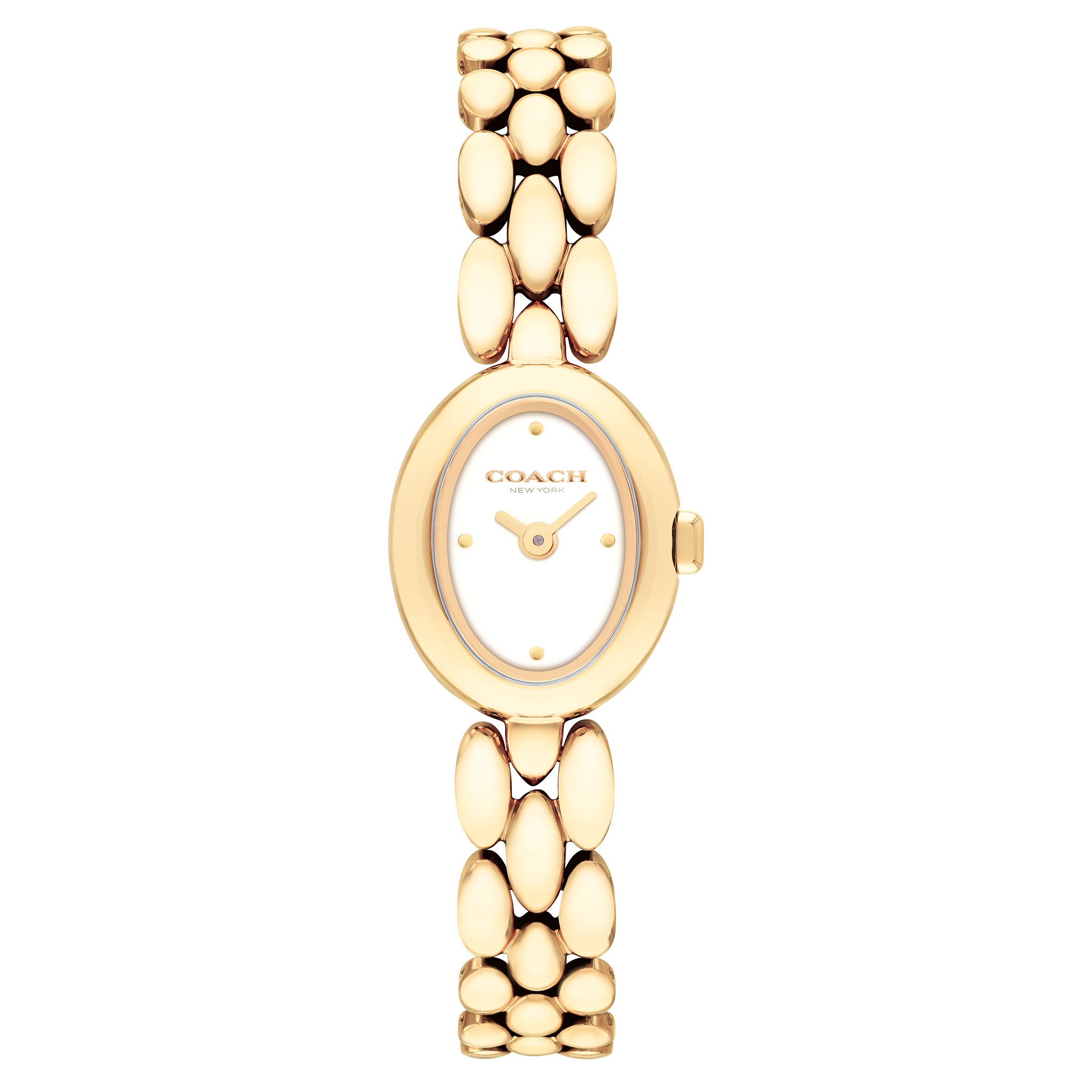 Coach Gold Steel Chalk Dial Women's Watch - 14504735
