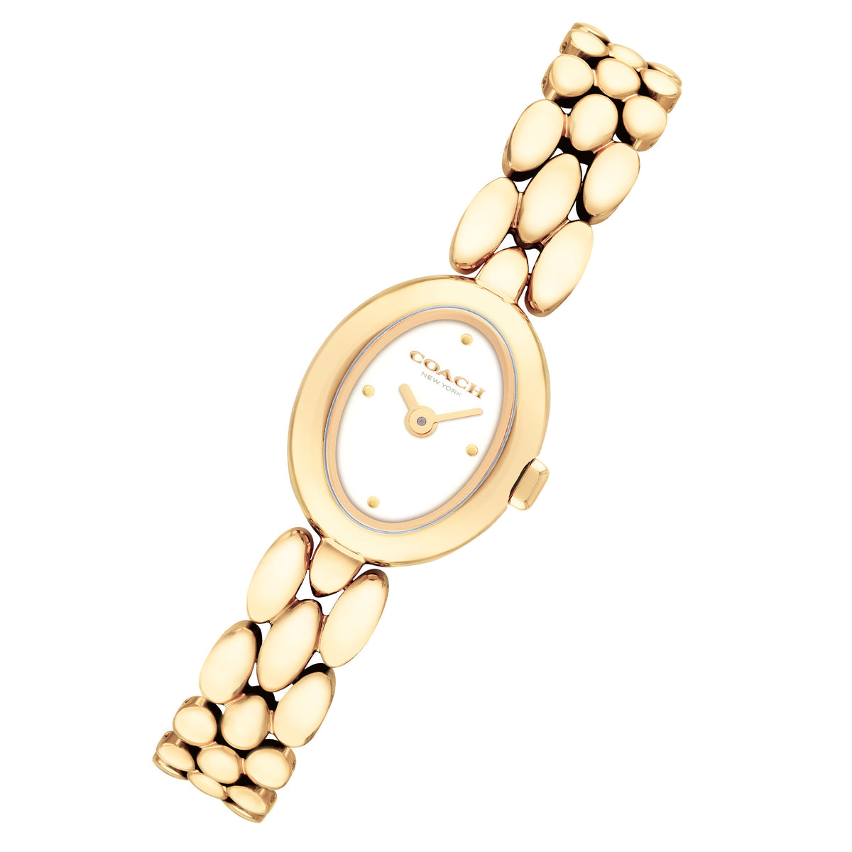 Coach Gold Steel Chalk Dial Women's Watch - 14504735