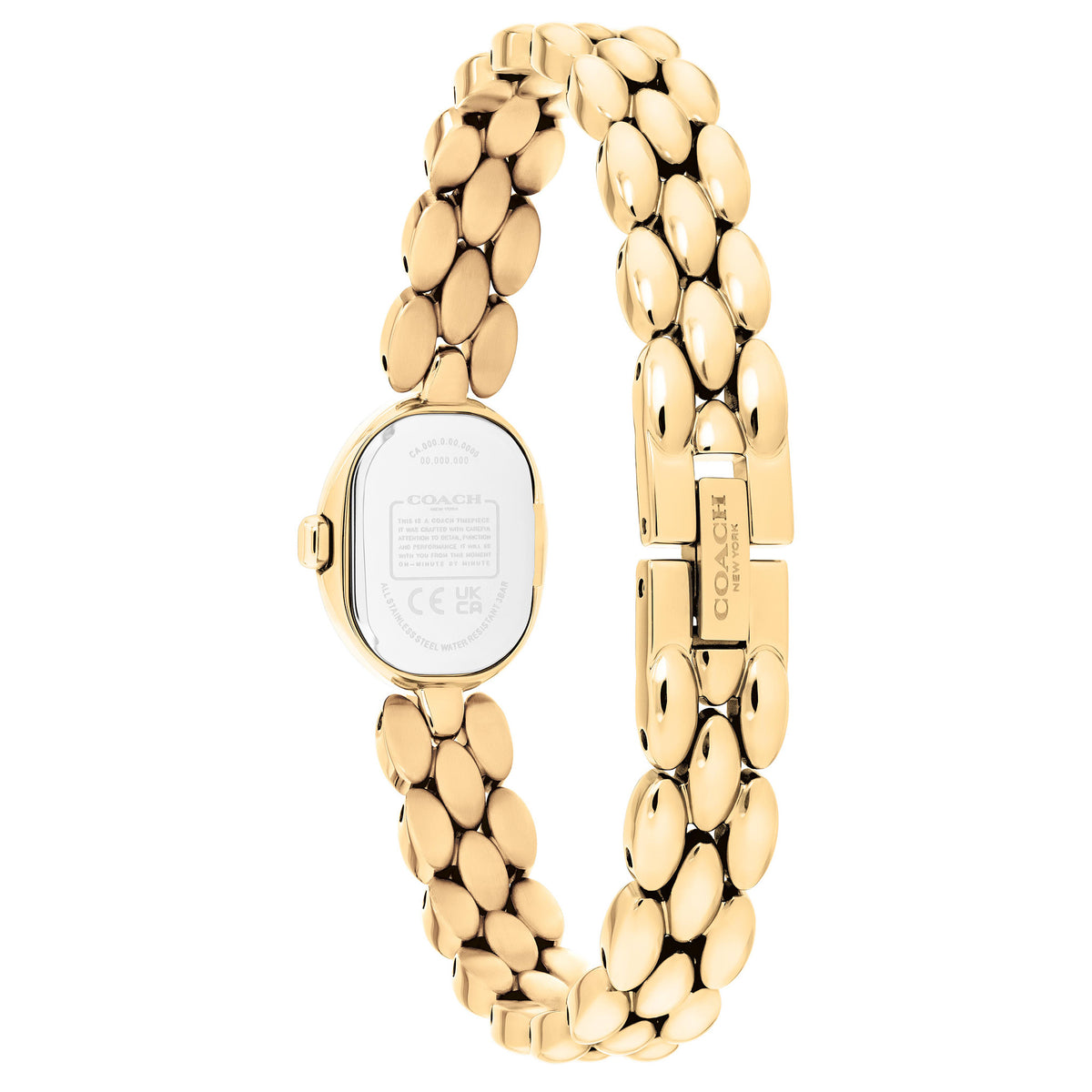Coach Gold Steel Chalk Dial Women's Watch - 14504735