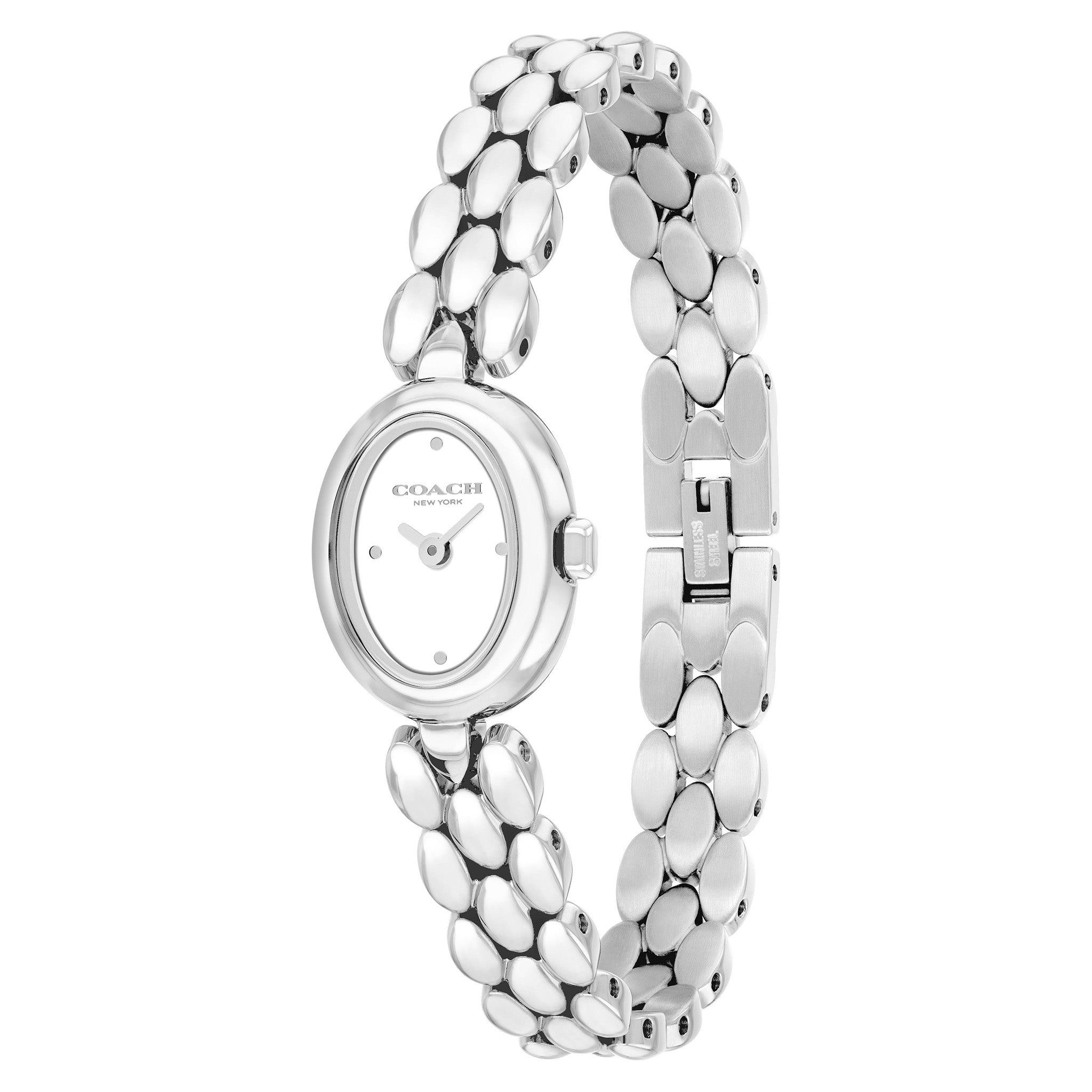 Coach Stainless Steel Chalk Dial Women's Watch - 14504736