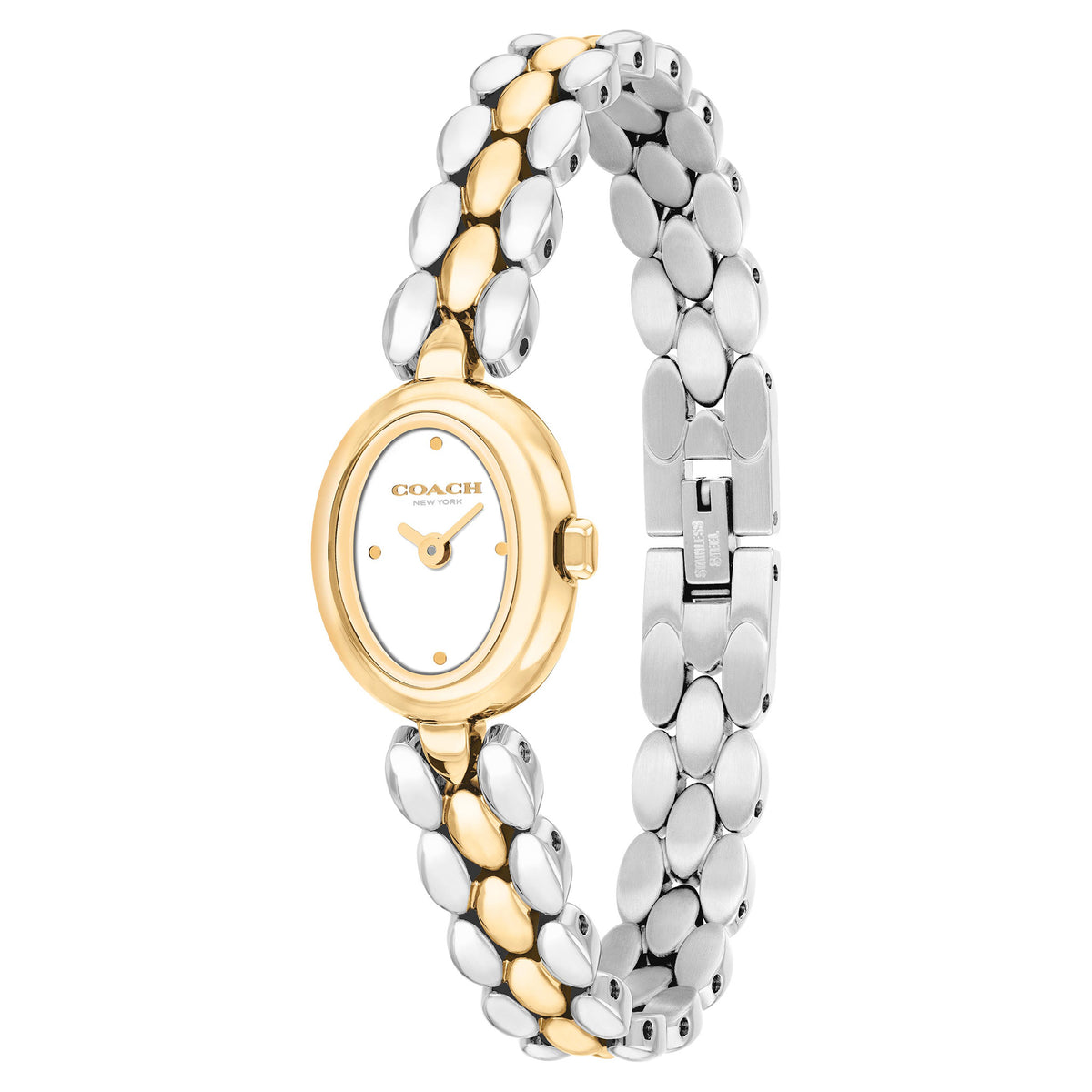 Coach Two-Tone Steel Chalk Dial Women's Watch - 14504738
