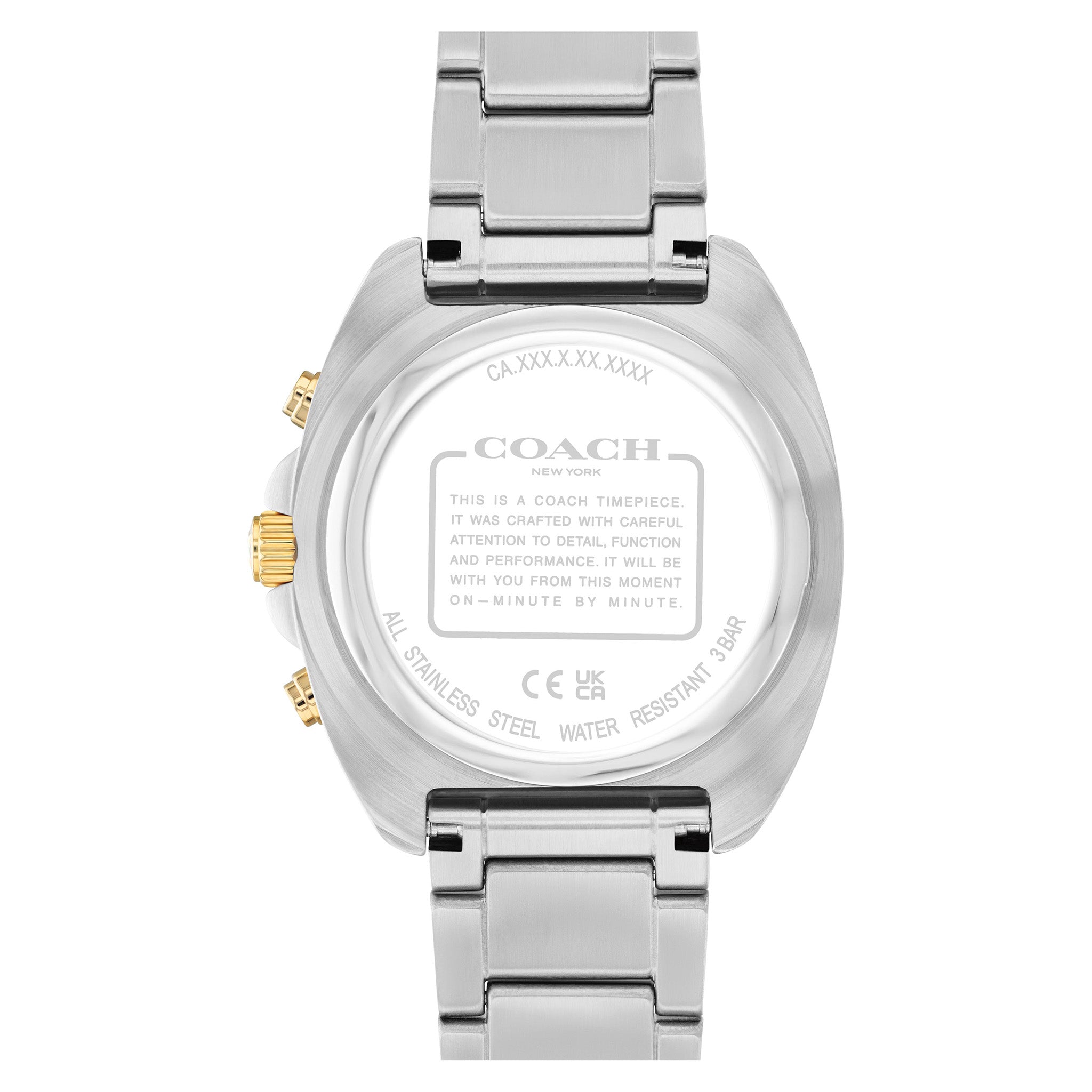Coach Two-Tone Steel Grey Dial Chronograph Men's Watch - 14602740