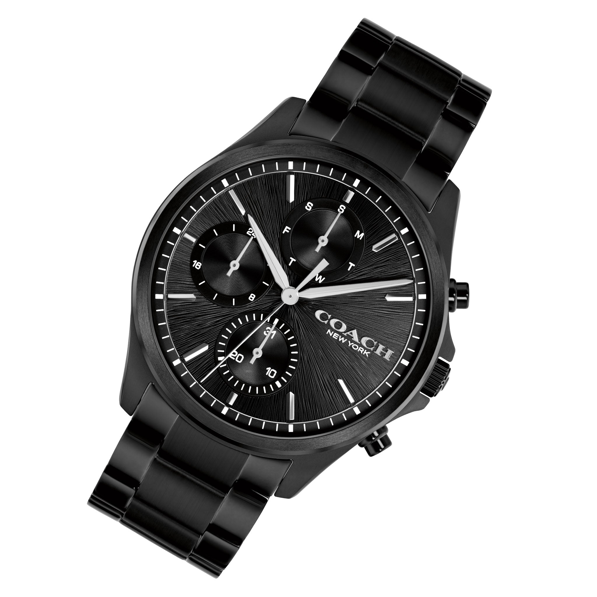 Coach Black Steel Multi-function Men's Watch - 14602778