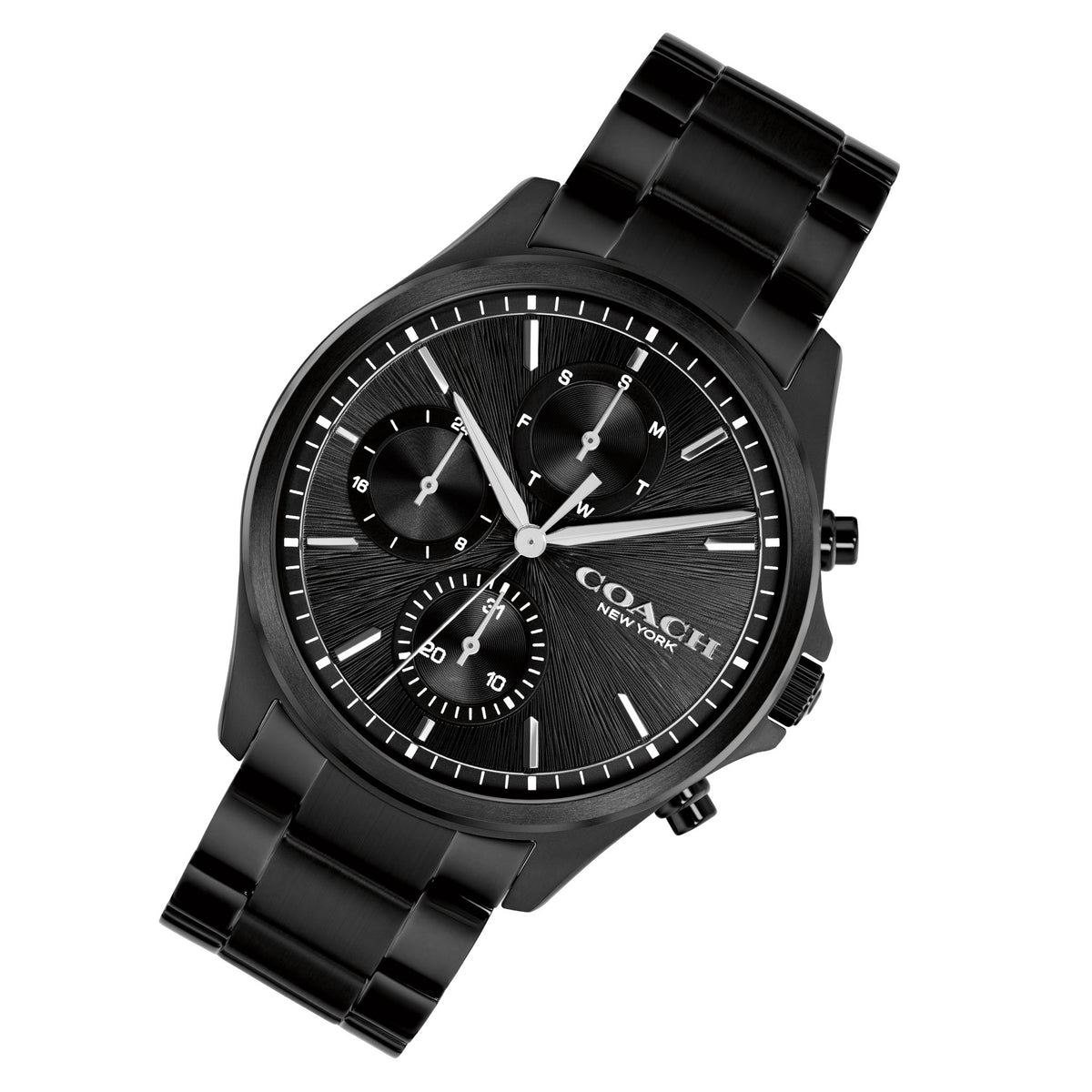 Coach Black Steel Multi-function Men's Watch - 14602778