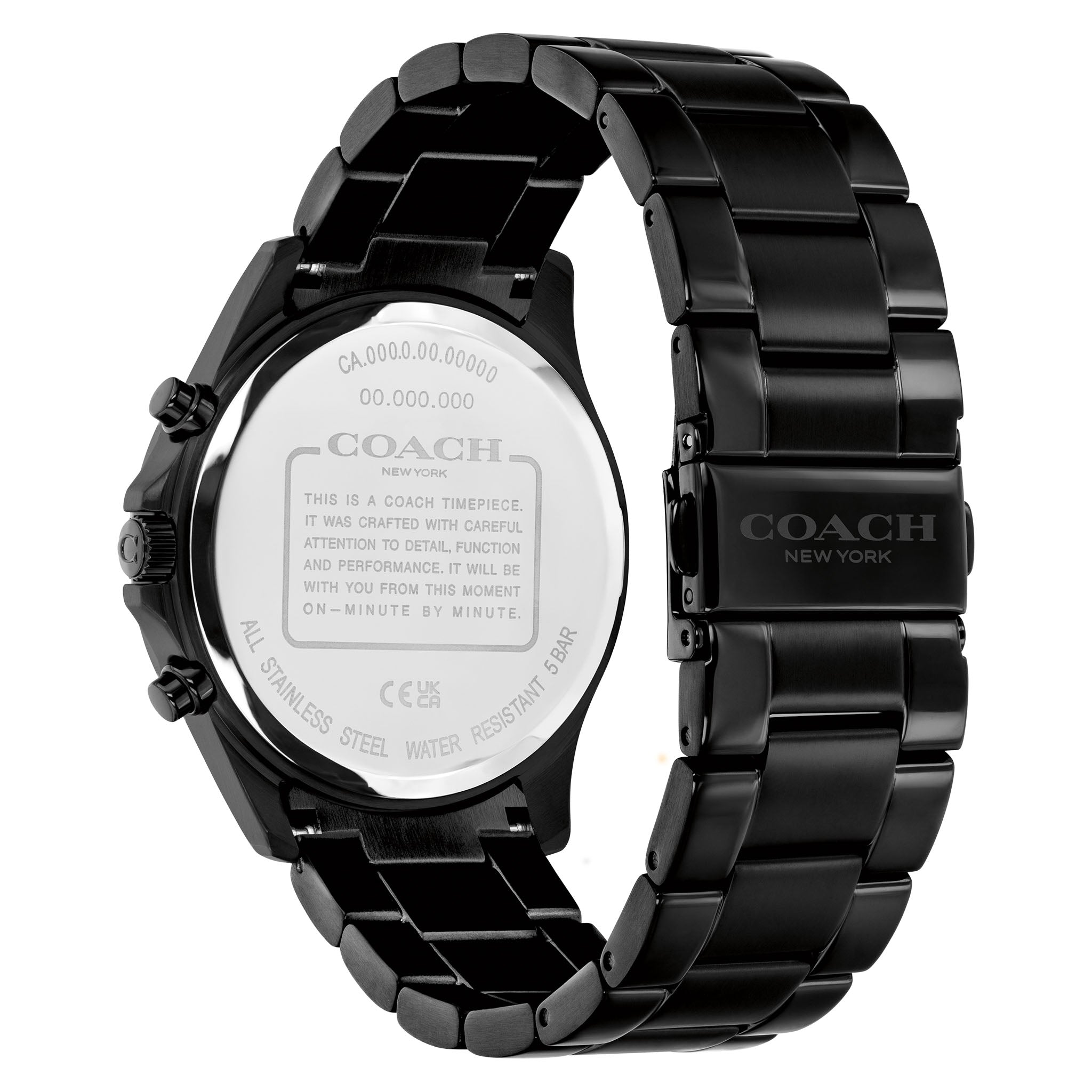 Coach Black Steel Multi-function Men's Watch - 14602778