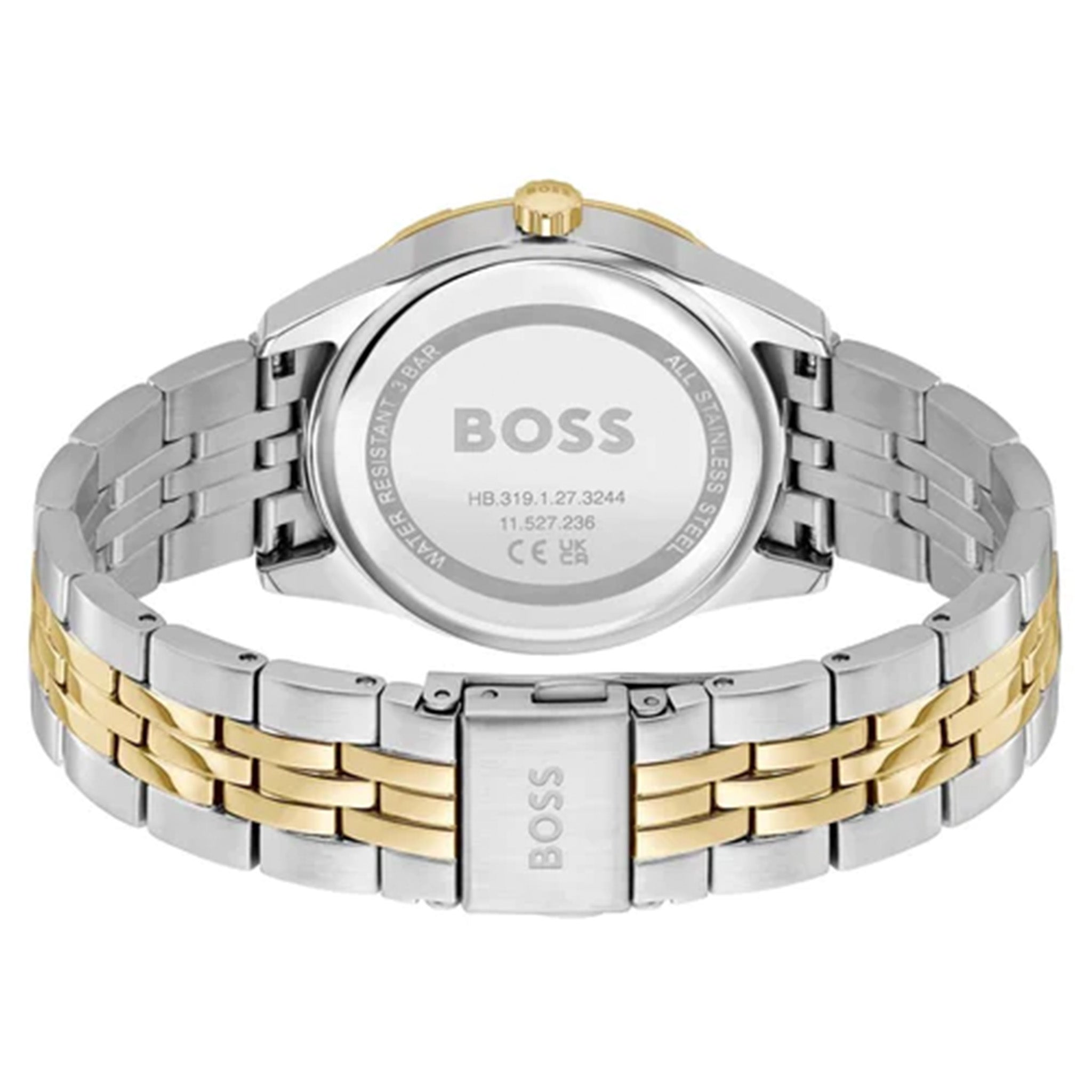 BOSS by Hugo Boss Two-Tone Steel Silver White Dial Slim Women's Watch - 1502700