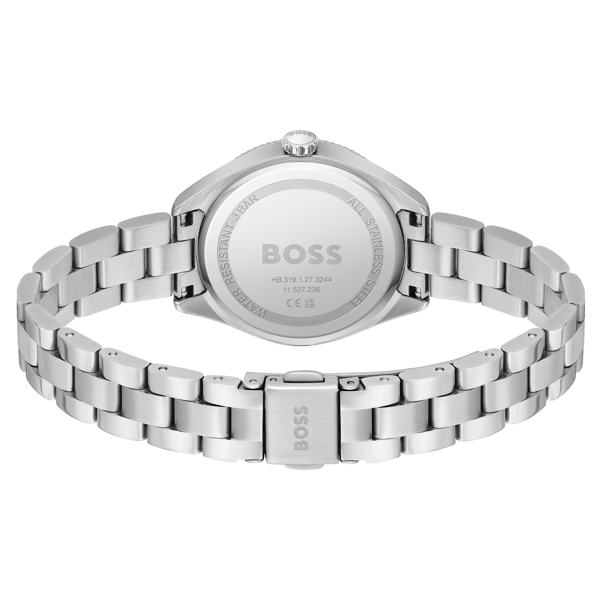 BOSS by Hugo Boss Stainless Steel Silver White Dial Women's Watch - 1502726