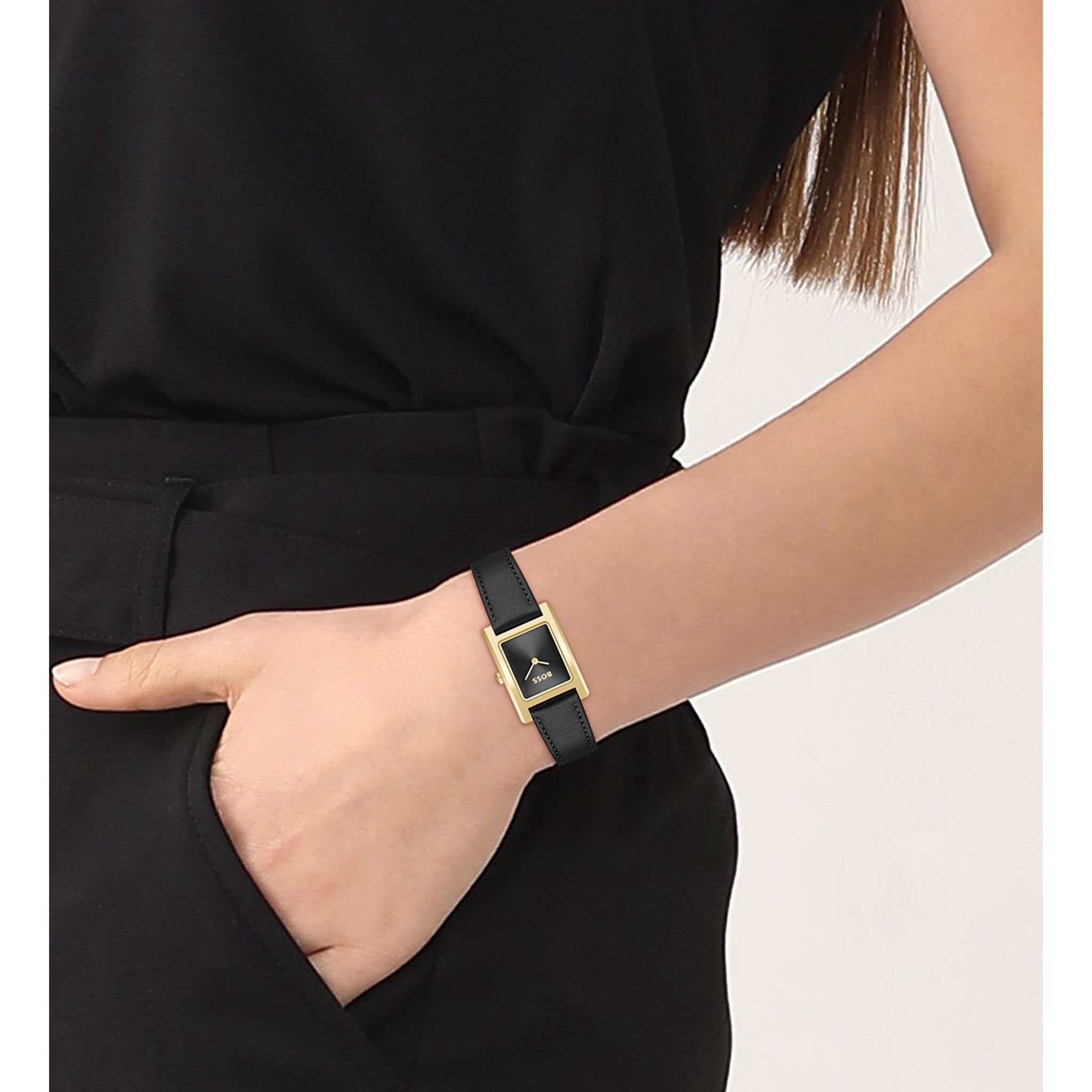 Hugo Boss Black Leather Slim Women's Watch - 1502742