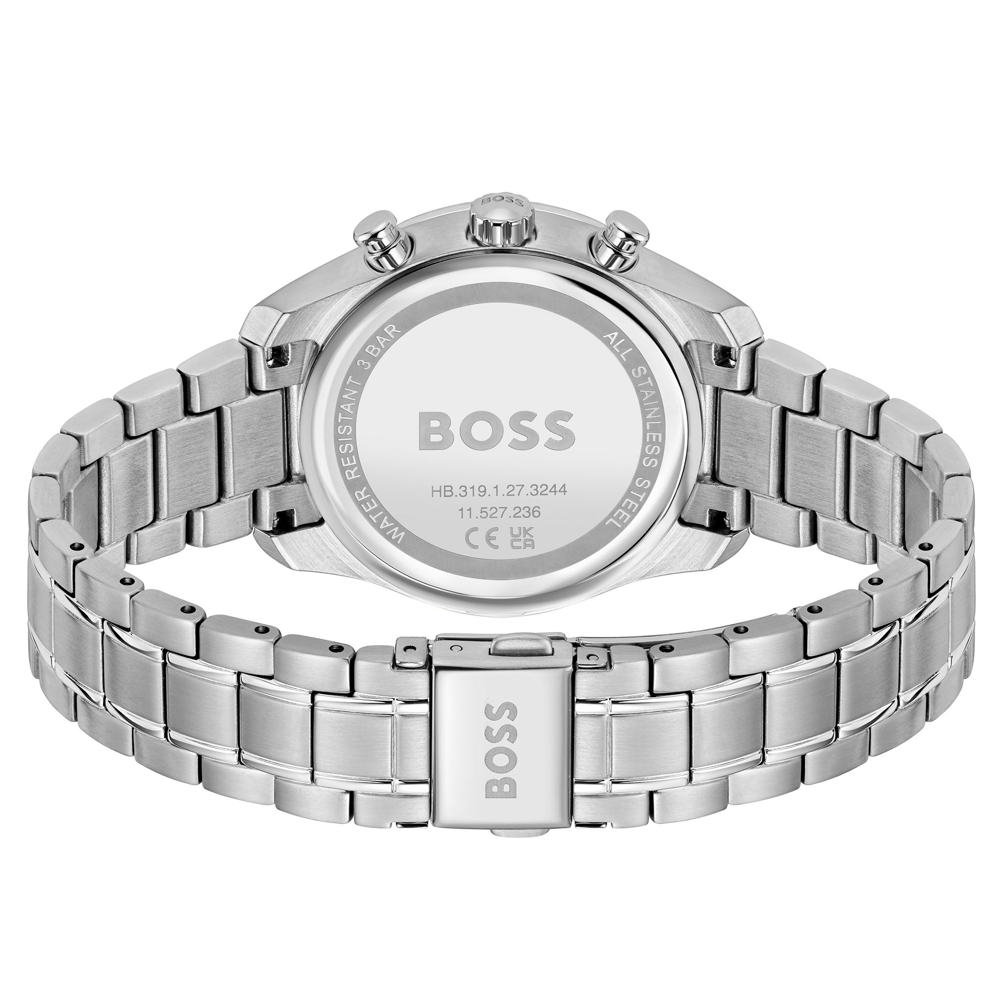 BOSS by Hugo Boss Stainless Steel Pink MOP Dial Multi-function Women's Watch - 1502765