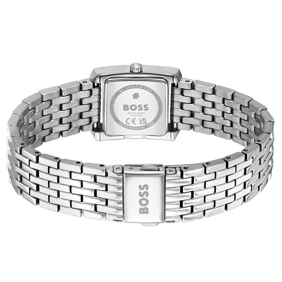 BOSS by Hugo Boss Silver Steel Black Dial Women's Watch - 1502844