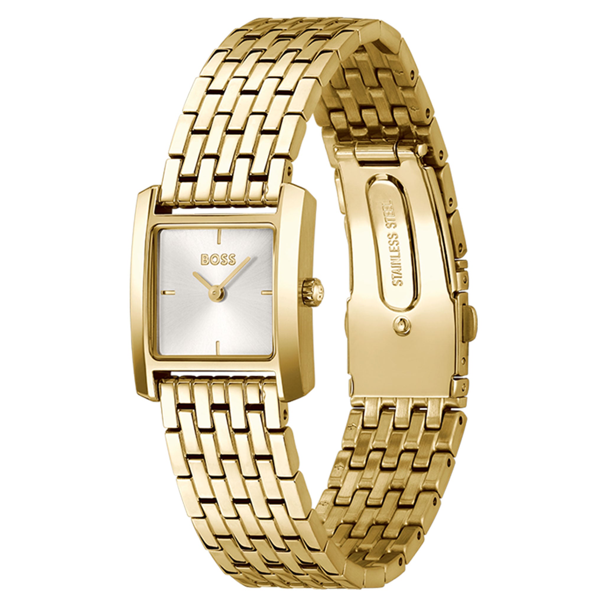 BOSS by Hugo Boss Gold Steel Silver White Dial Women's Watch - 1502845