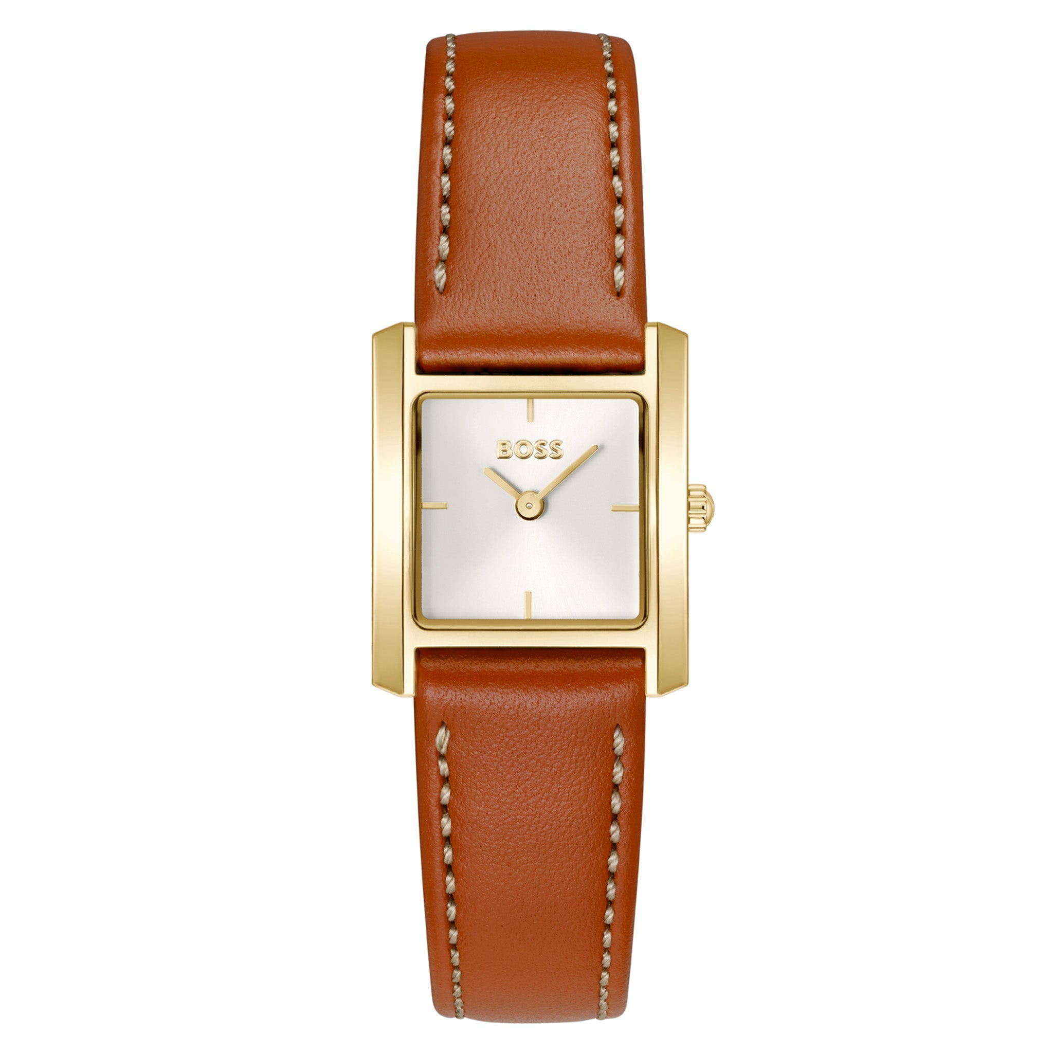 BOSS by Hugo Boss Camel Leather White Dial Women's Watch - 1502846
