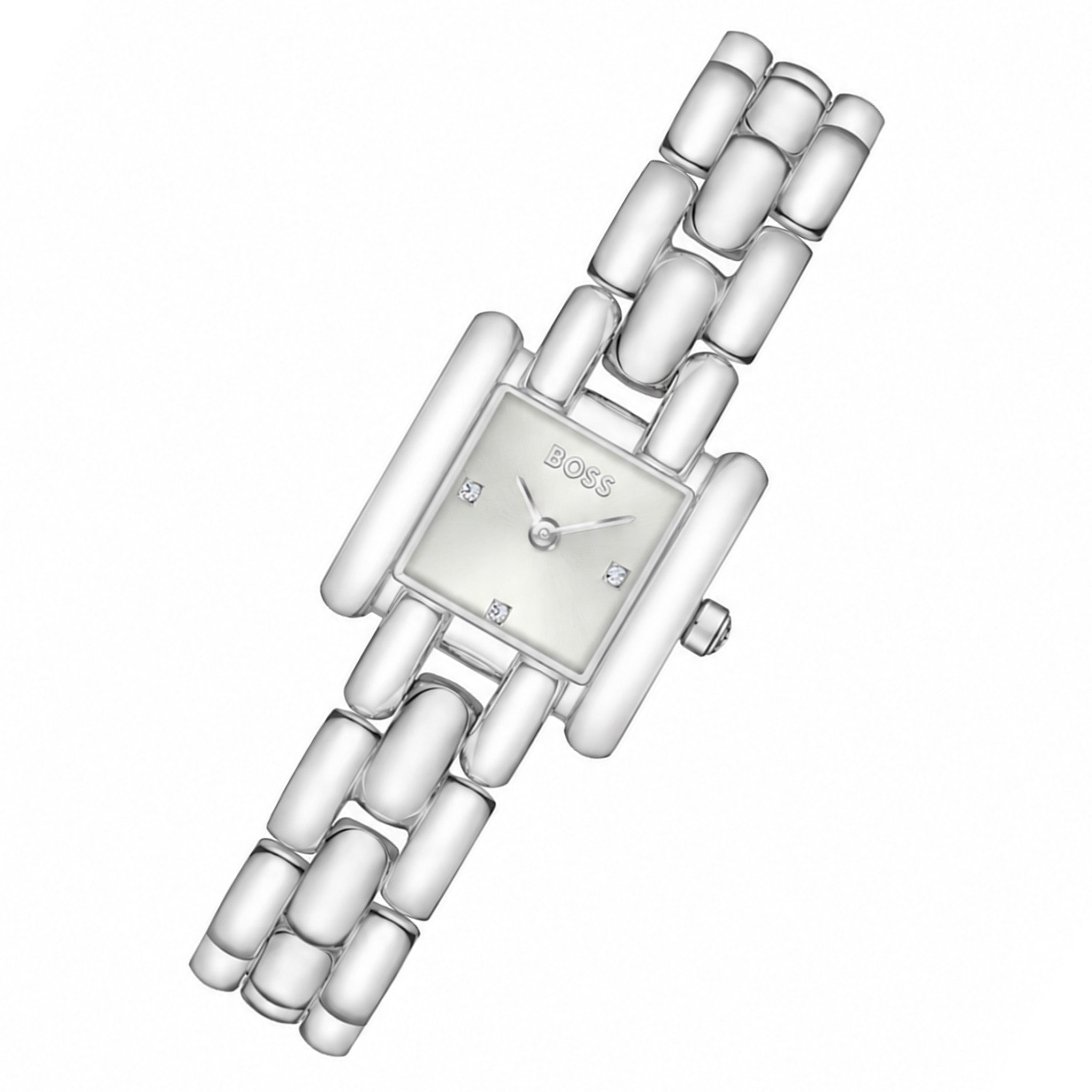 BOSS By Hugo Boss Stainless Steel Silver White Dial Women's Watch - 1502873