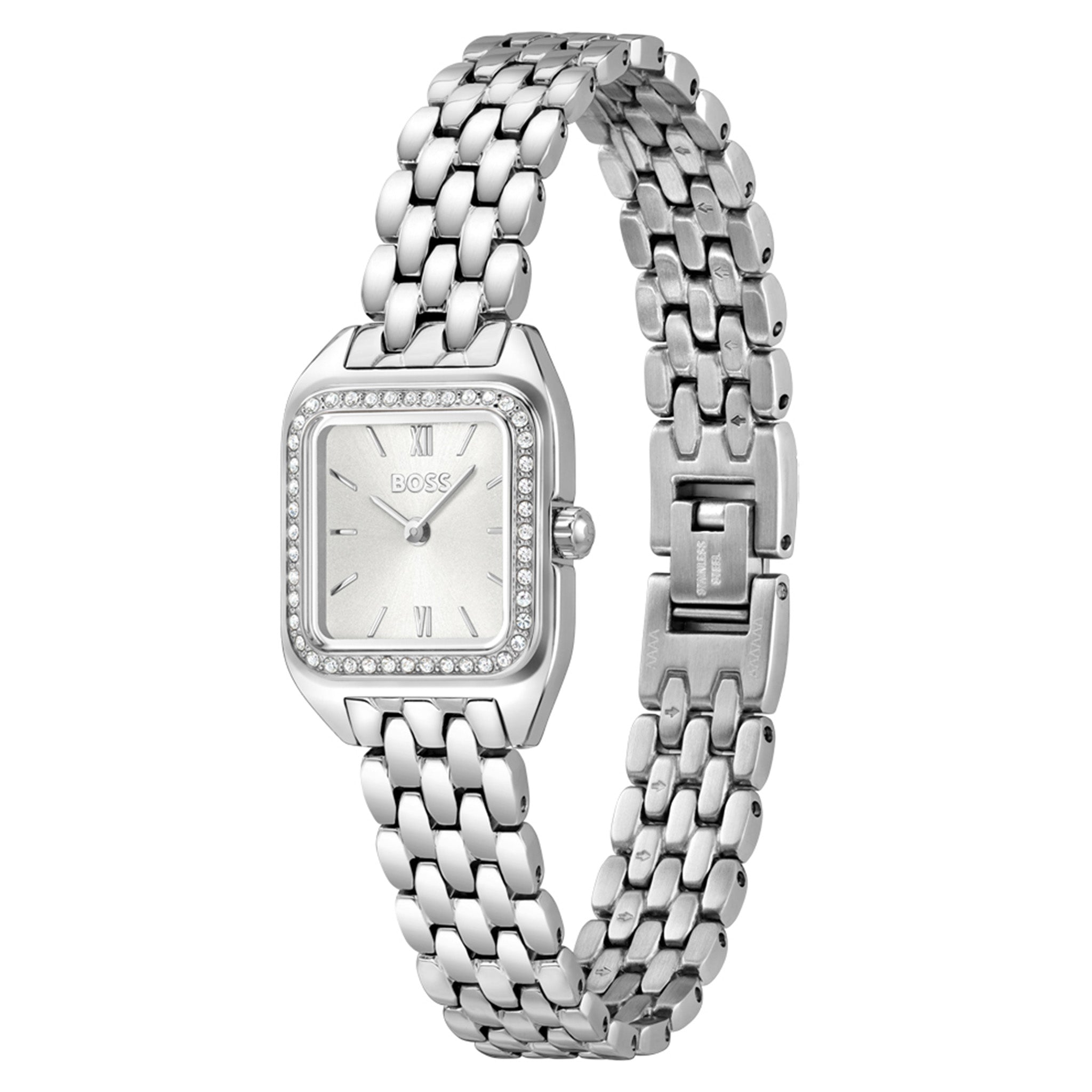 BOSS By Hugo Boss Stainless Steel Silver White Dial Women's Watch - 1502882