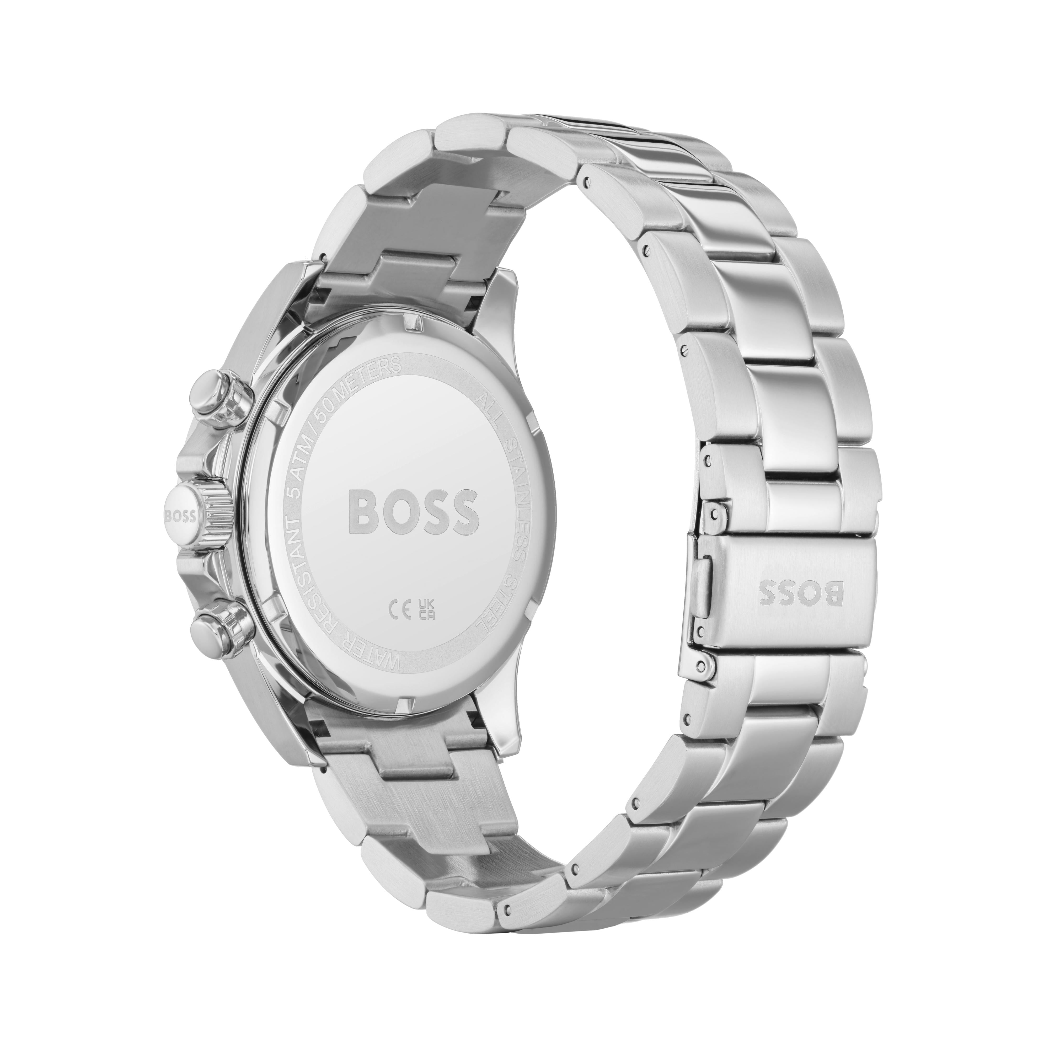 Hugo Boss Stainless Steel Blue Dial Men's Chronograph Watch - 1513755