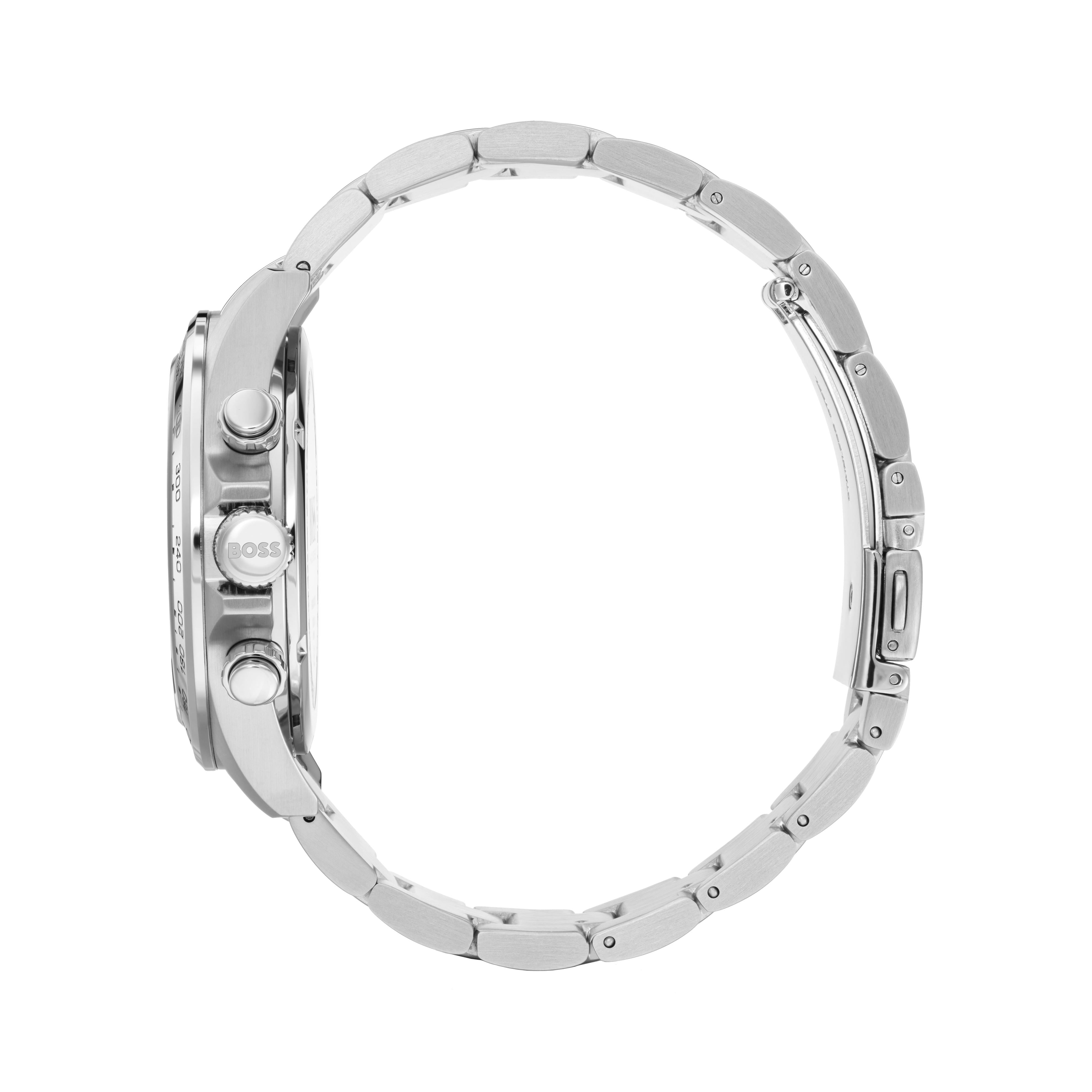 Hugo Boss Stainless Steel Blue Dial Men's Chronograph Watch - 1513755