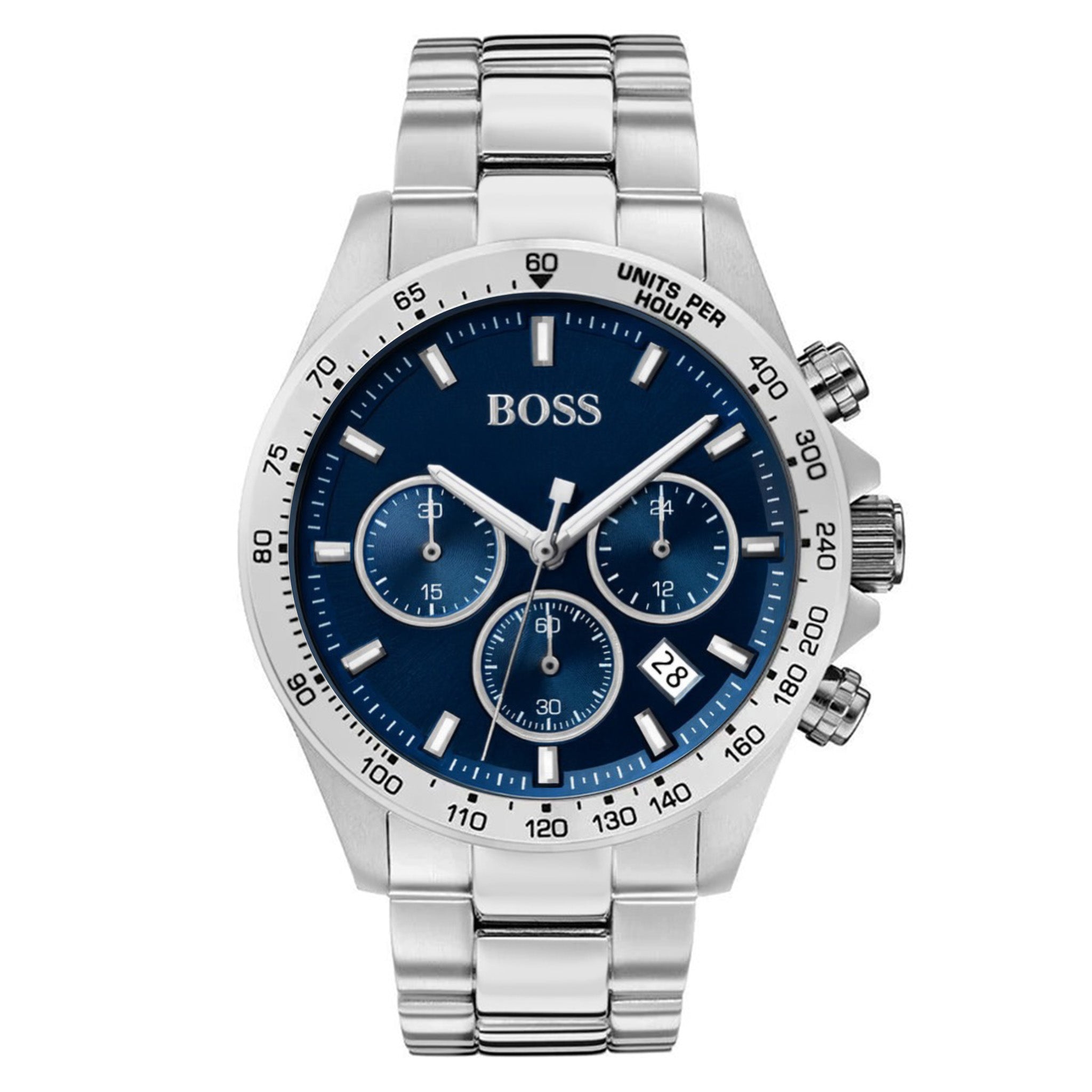 Hugo Boss Stainless Steel Blue Dial Men's Chronograph Watch - 1513755