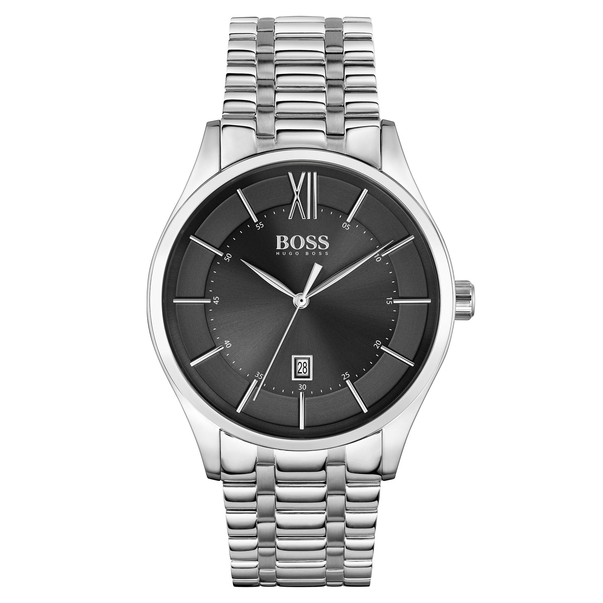 BOSS by Hugo Boss Stainless Steel Black Dial Men's Watch - 1513797