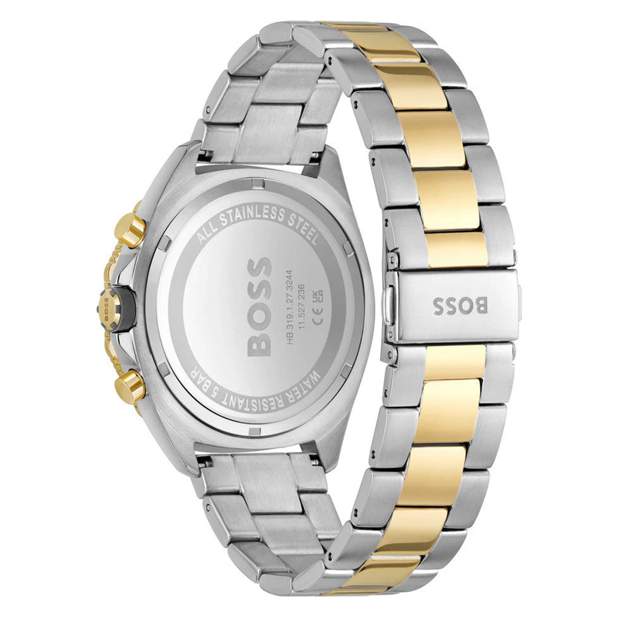 Hugo Boss Two-Tone Steel Grey Dial Chronograph Men's Watch - 1513974