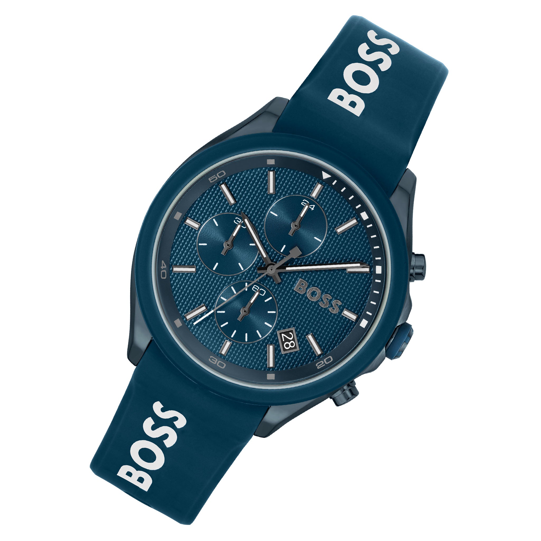 BOSS by Hugo Boss Silicone Blue Dial Chronograph Men's Watch - 1514061