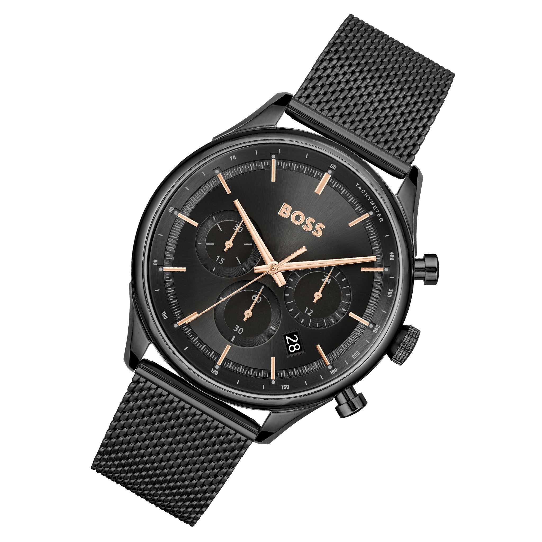 BOSS by Hugo Boss Black Steel Mesh Chronograph Men's Watch - 1514065