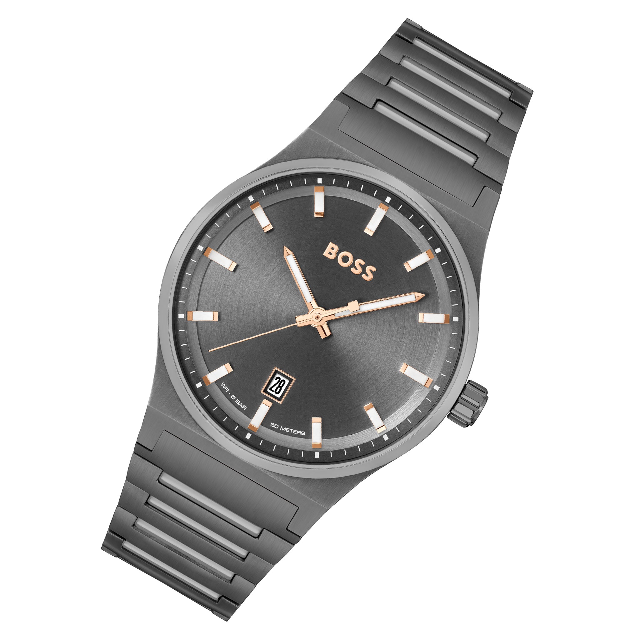 BOSS by Hugo Boss Stainless Steel Grey Dial Men's Watch - 1514078