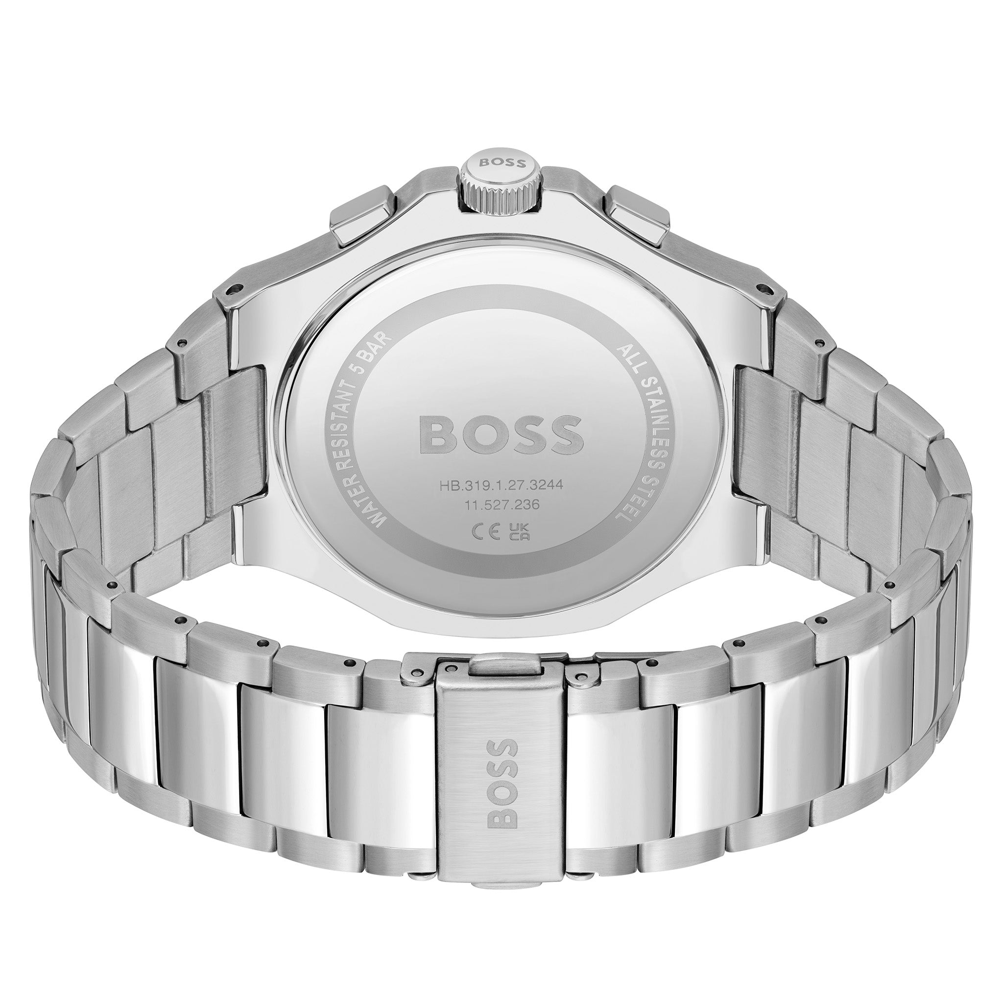 BOSS by Hugo Boss Stainless Steel Silver Dial Chronograph Men's Watch- 1514087