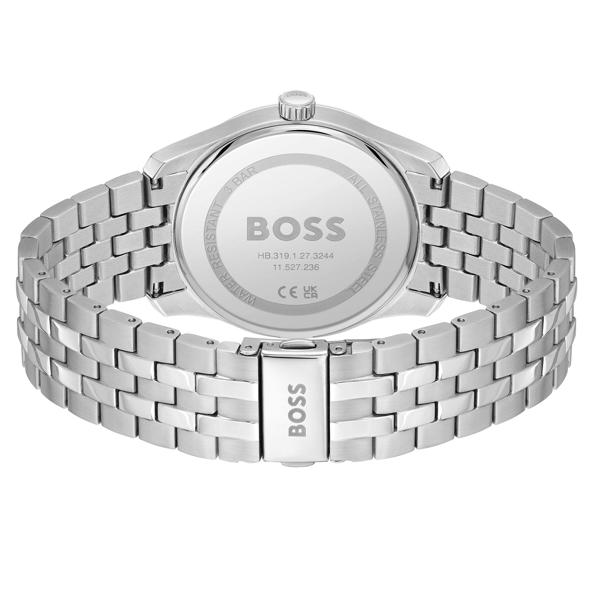 Hugo Boss Silver Steel Grey Dial Men's Watch - 1514116