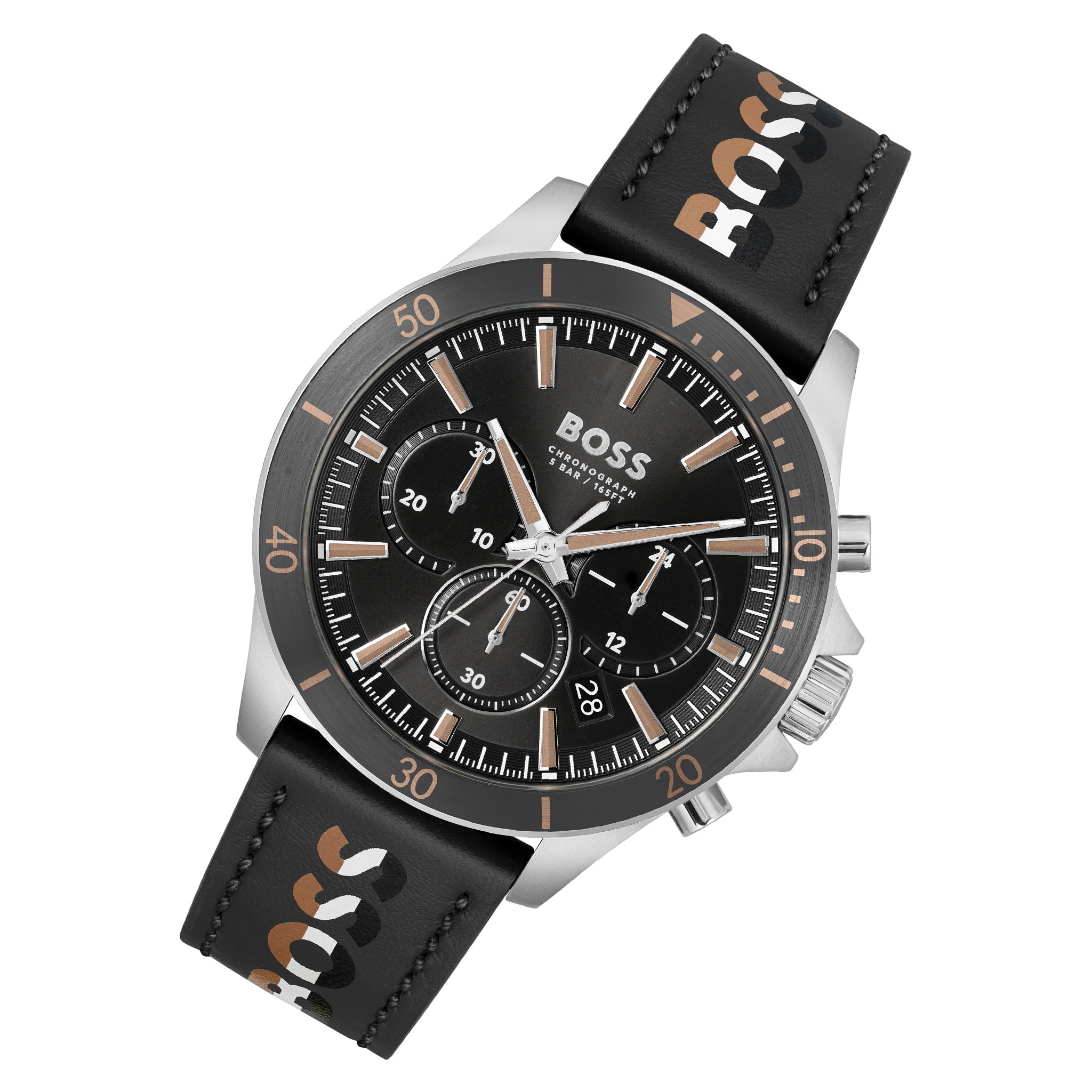 Hugo Boss Black Leather Chronograph Men's Watch - 1514121
