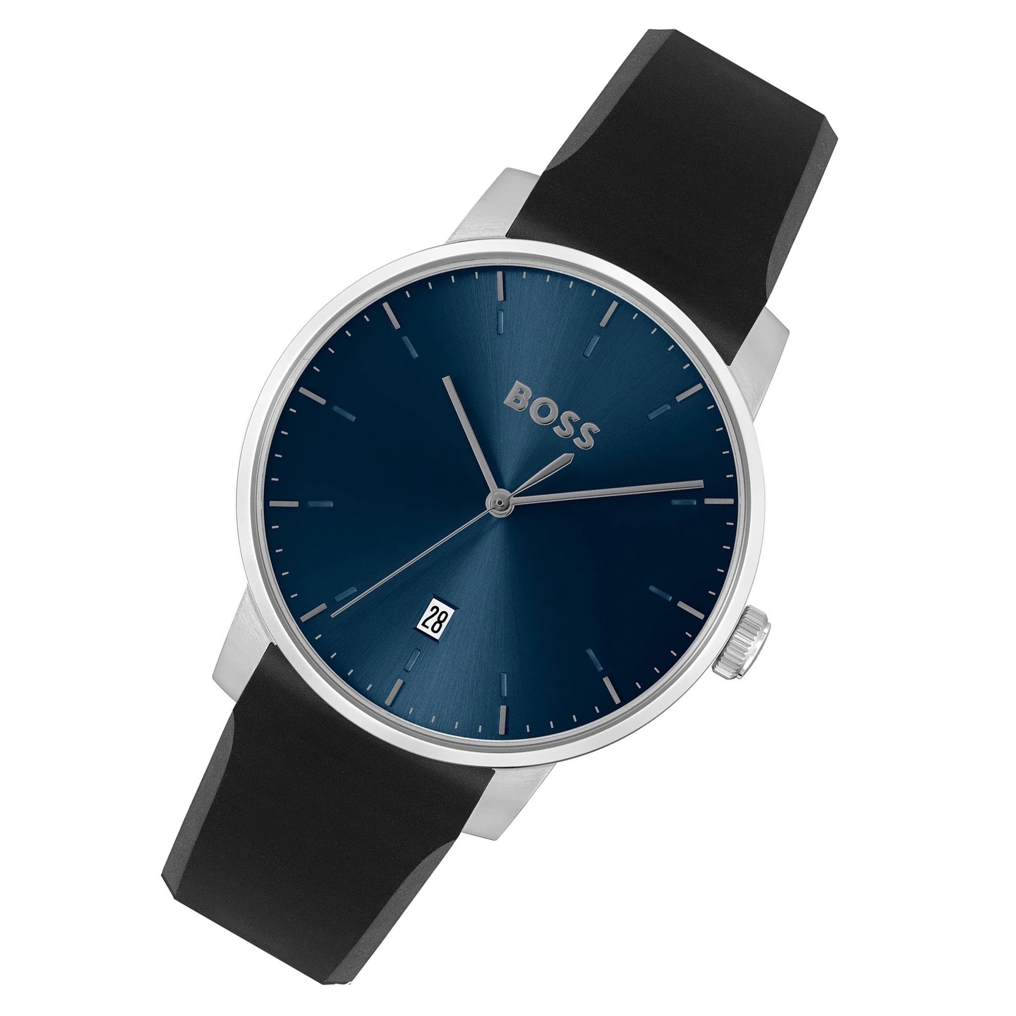 Hugo Boss Black Silicone Blue Dial Men's Watch - 1514131
