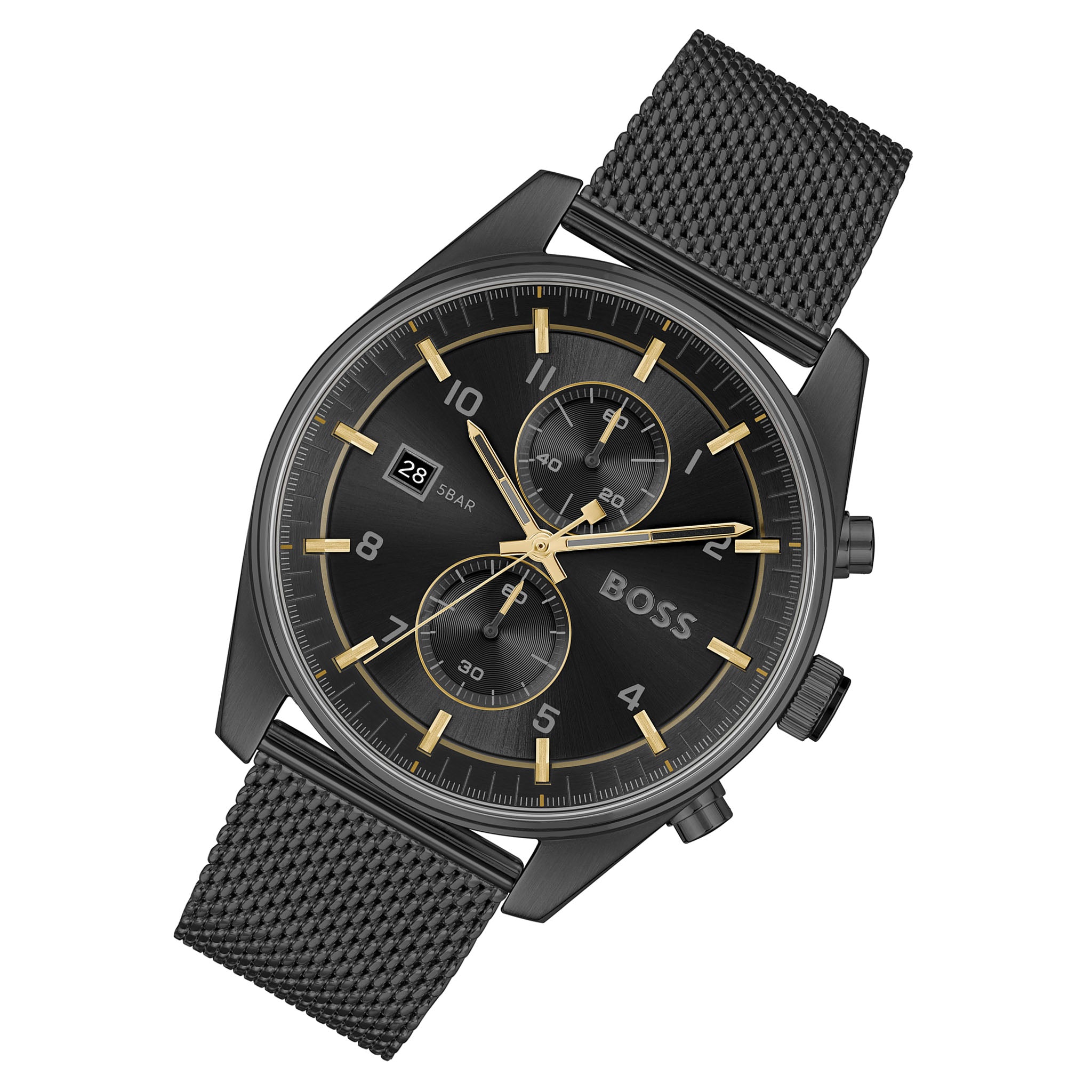 BOSS by Hugo Boss Black Steel Mesh Chronograph Men's Watch - 1514150