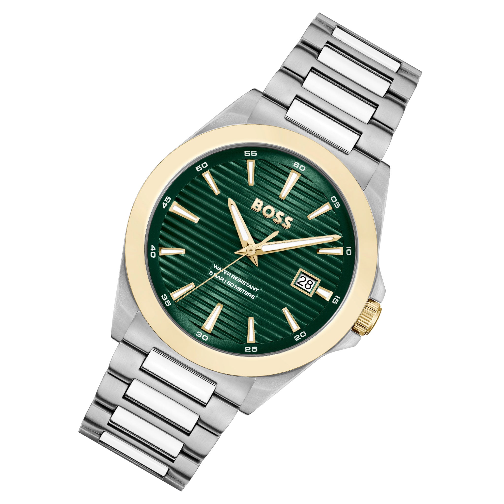 BOSS by Hugo Boss Stainless Steel Olive Green Dial Men's Watch - 1514173