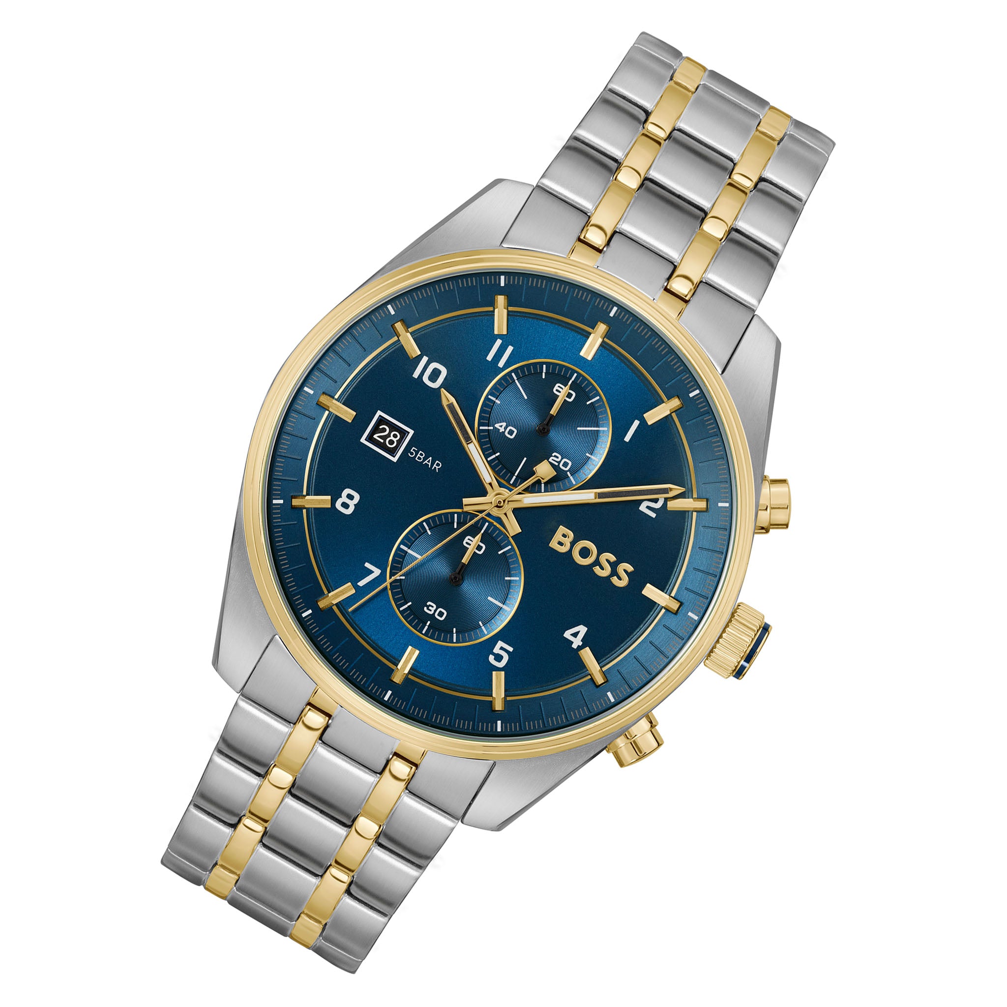 BOSS by Hugo Boss Two-Tone Steel Blue Dial Chronograph Men's Watch - 1514247